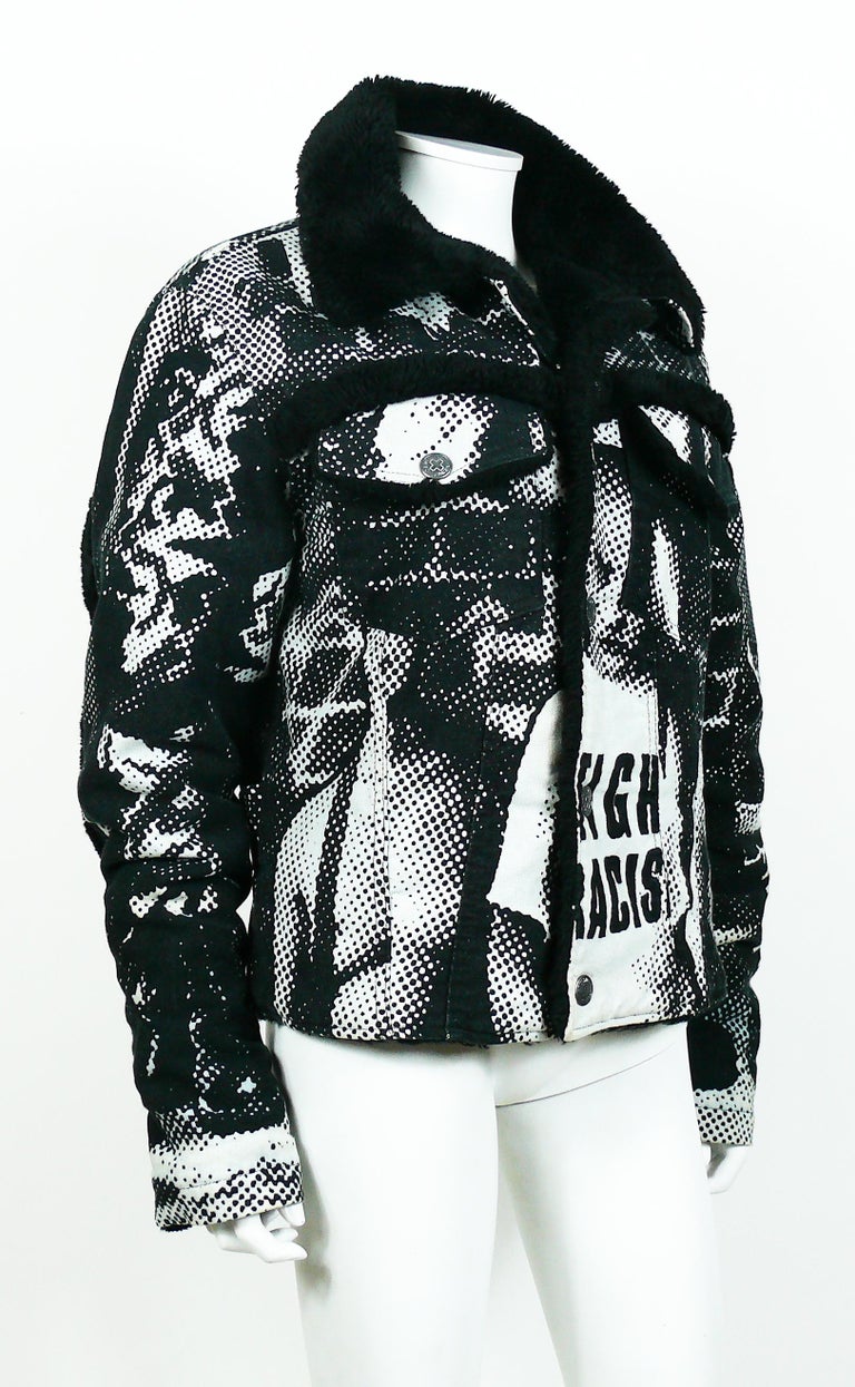 Jean Paul Gaultier Vintage Fight Racism Newspaper Print Graphic