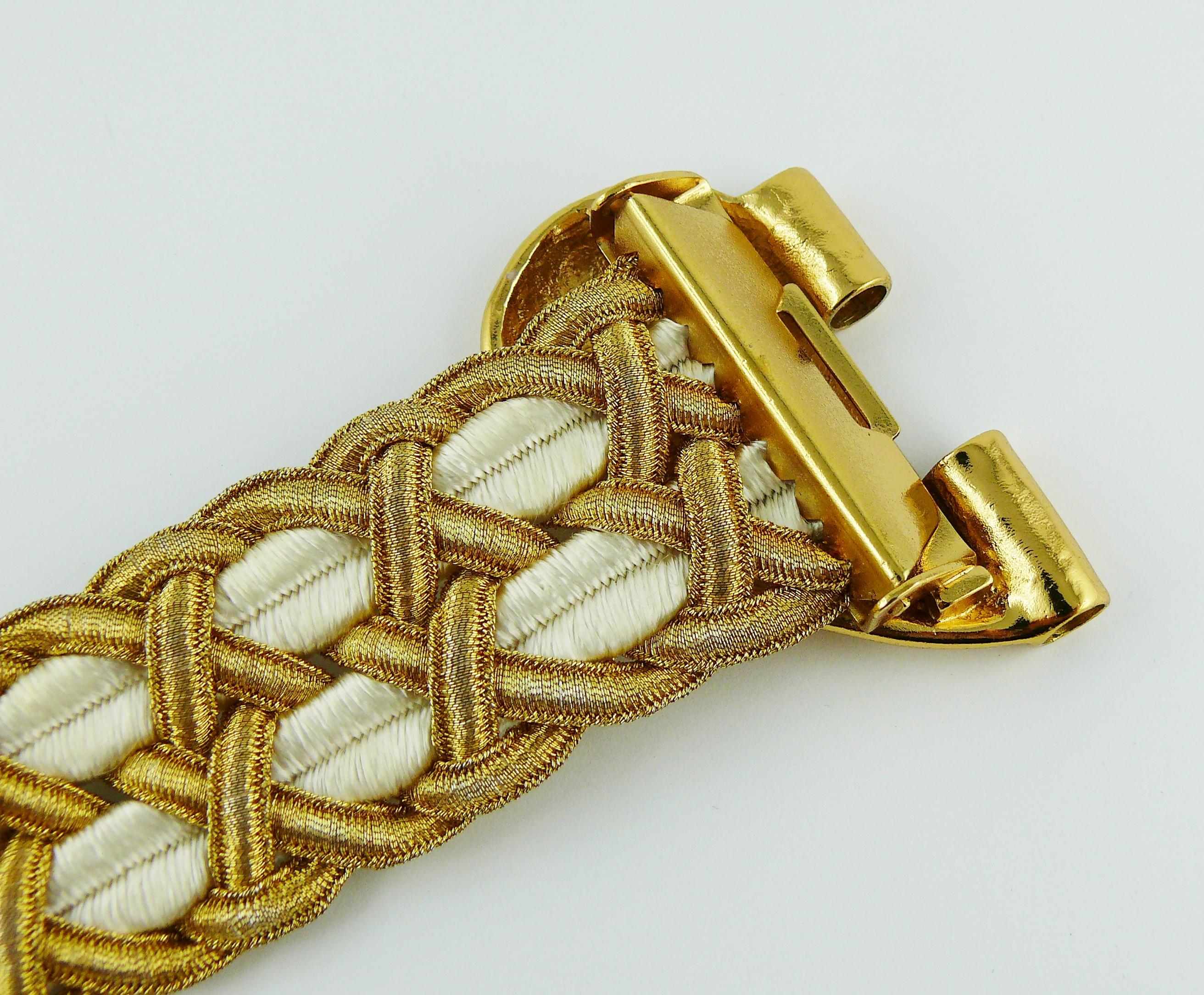 Yves Saint Laurent YSL Vintage Gold Toned Heart Belt For Sale 1
