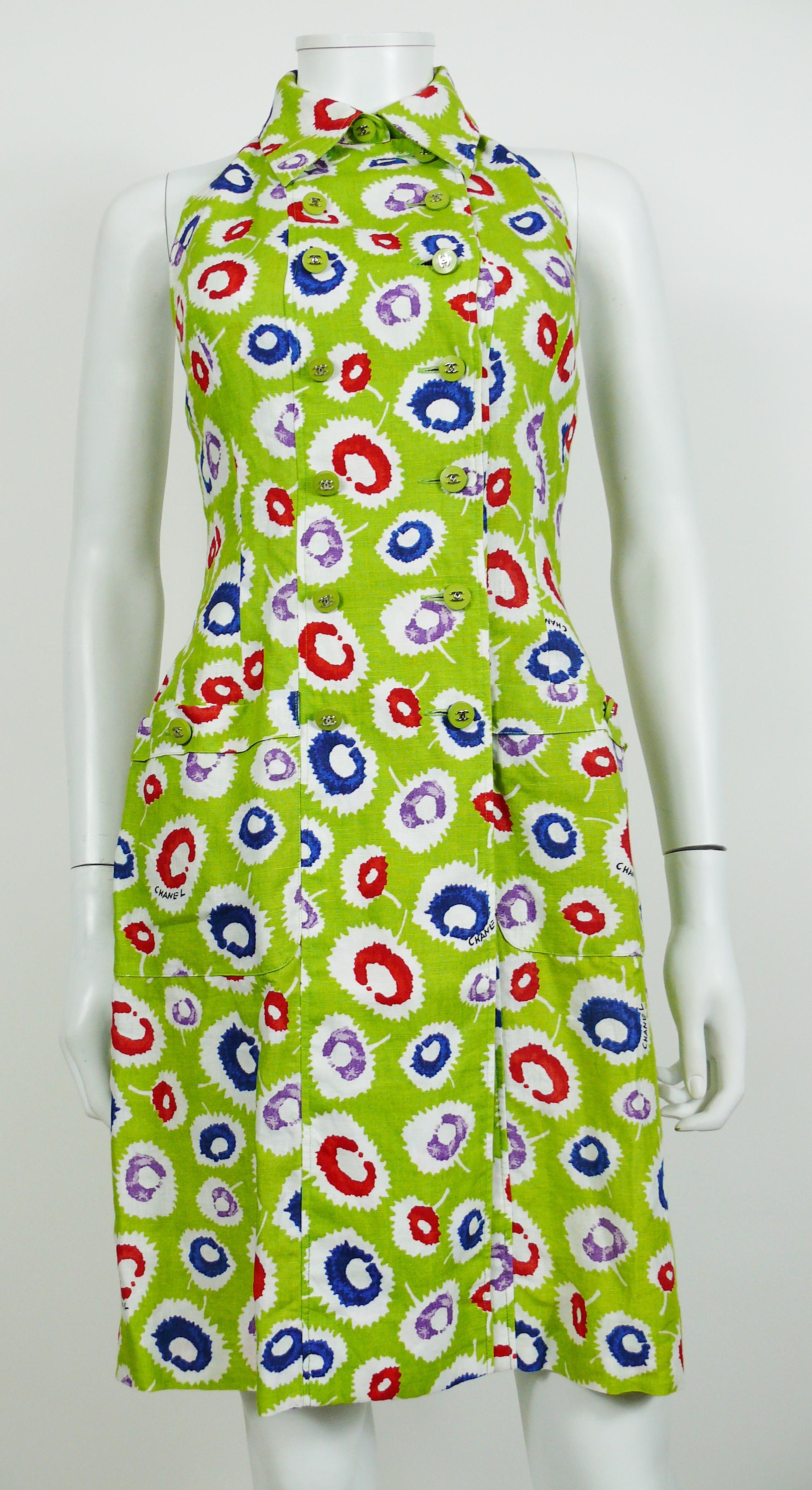 Chanel Boutique Vintage Linen Dress, Summer 1997  In Excellent Condition In Nice, FR