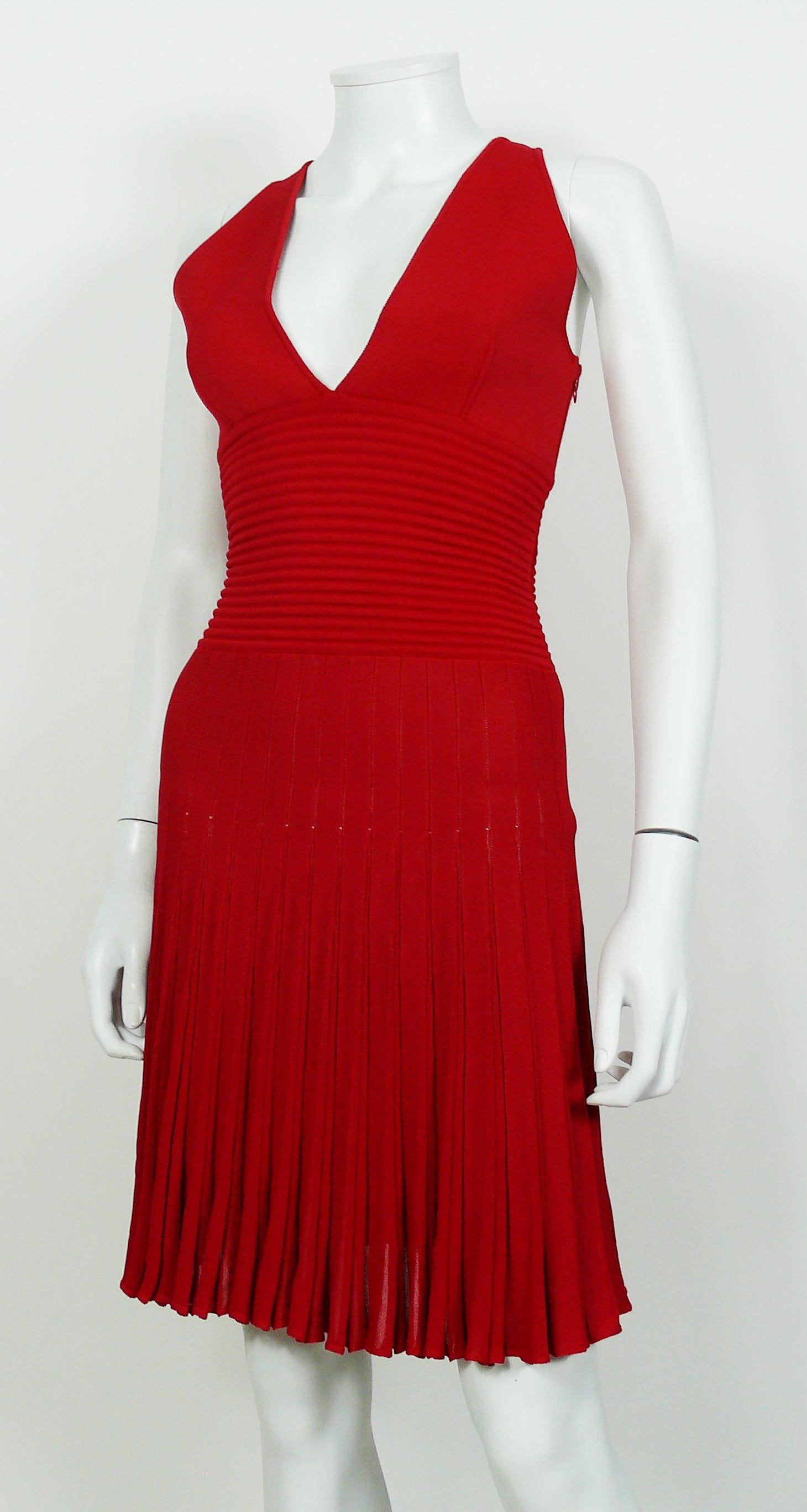 Alexandre Vauthier Sleeveless Red Dress In Excellent Condition In Nice, FR