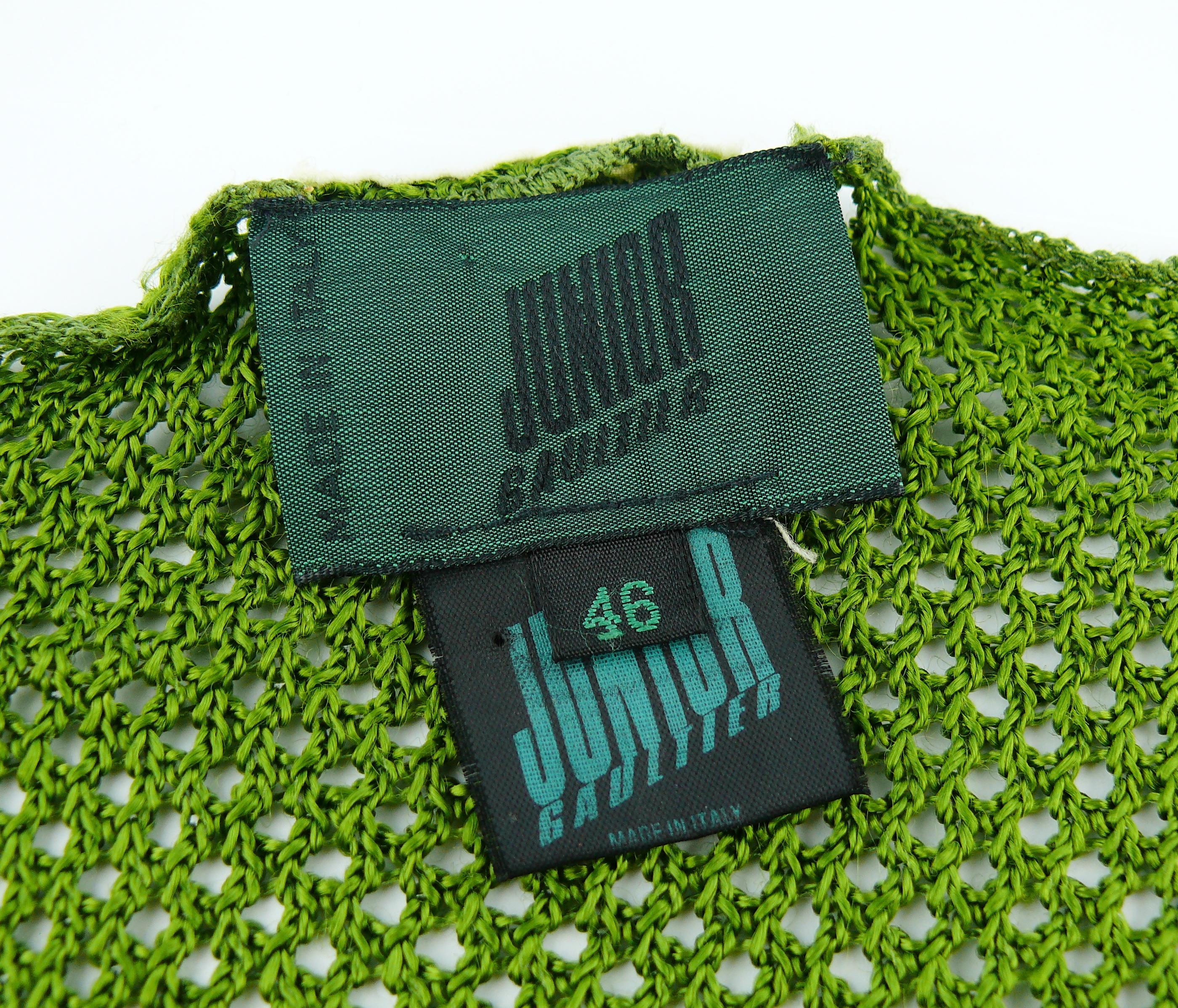 Jean Paul Gaultier Vintage 1990s Green Fishnet Top 4