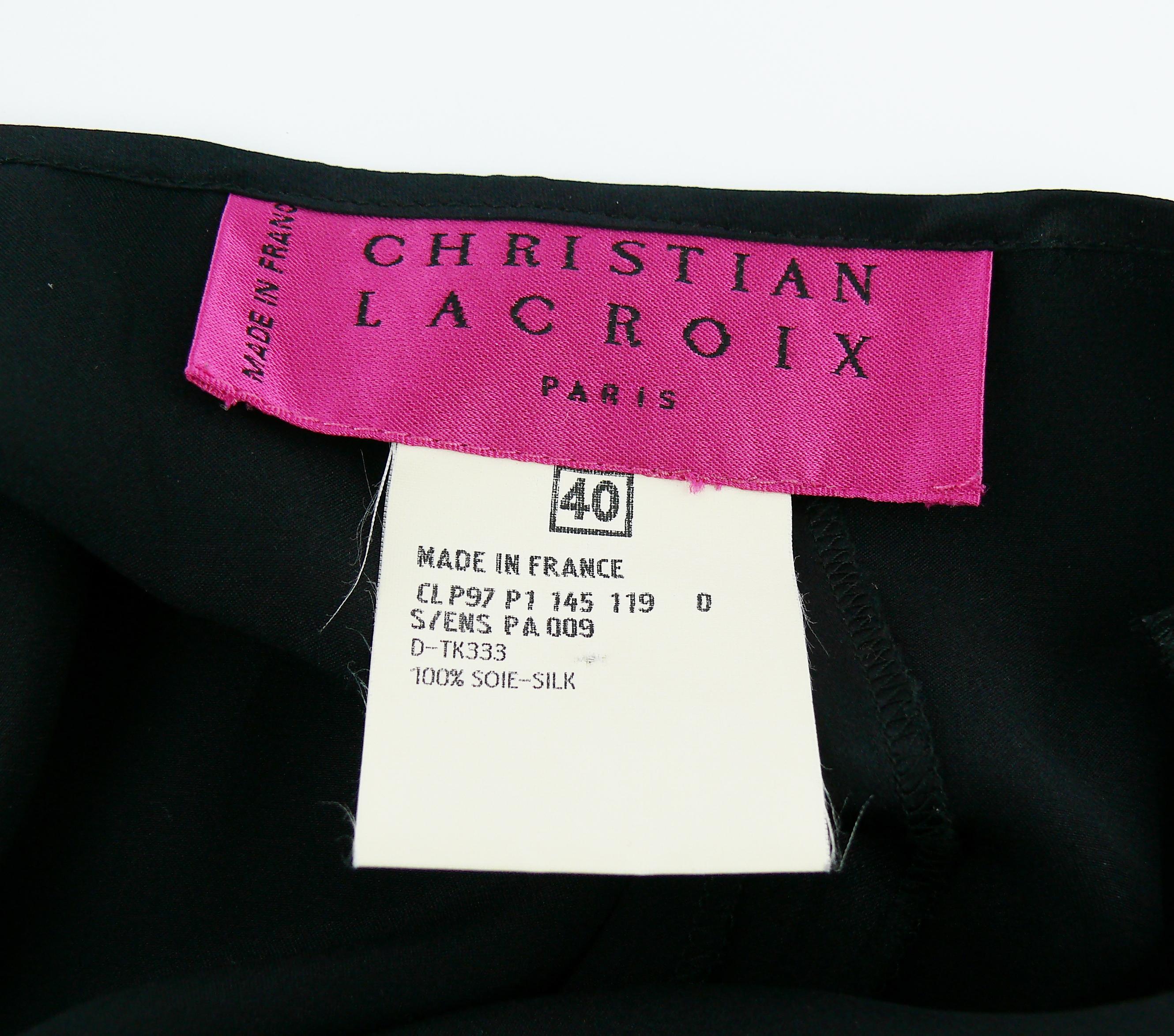 Christian Lacroix Vintage Black Lace Maxi Dress, 1990s  For Sale 3