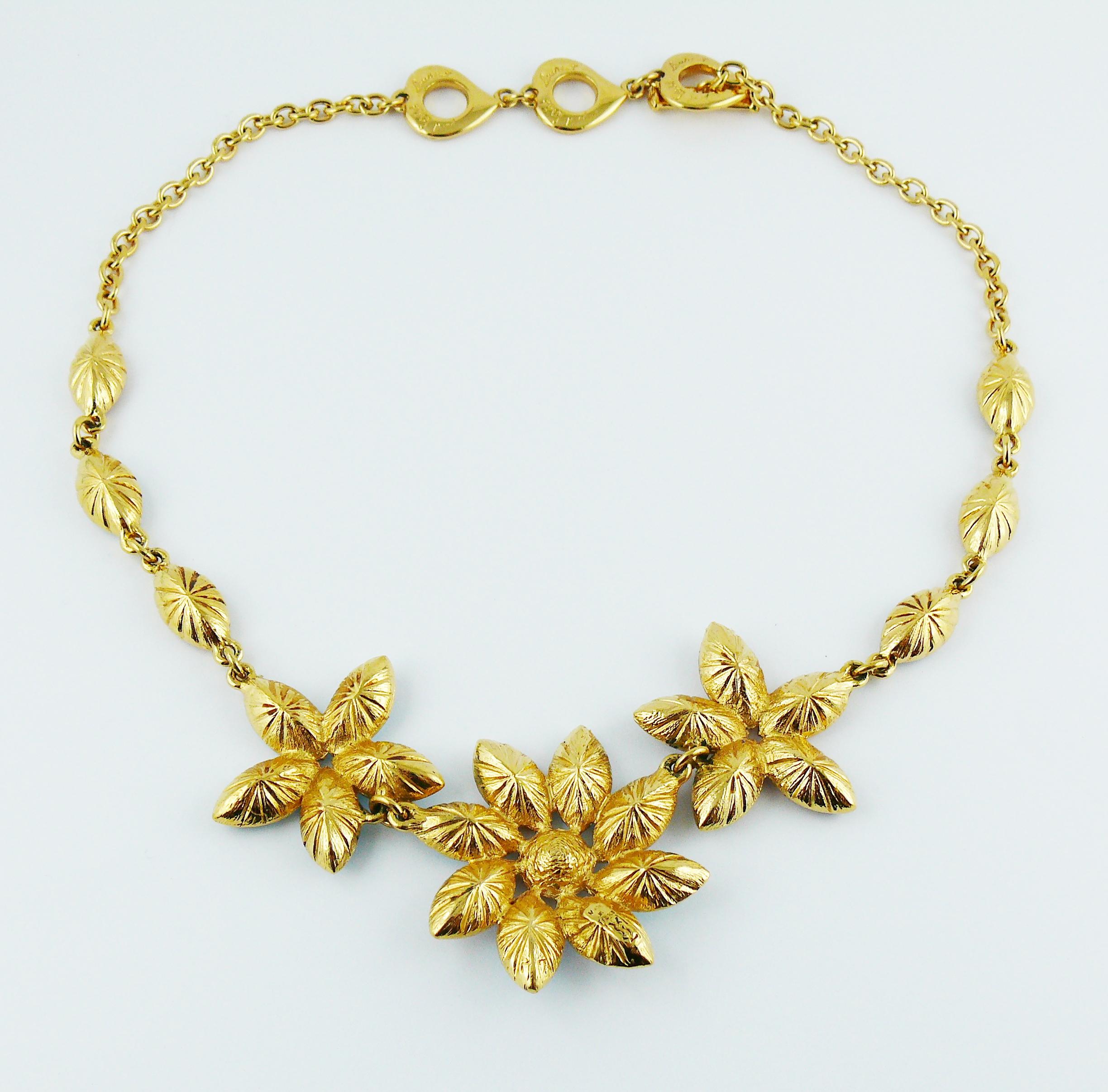 Yves Saint Laurent YSL Vintage Jewelled Floral Necklace 2