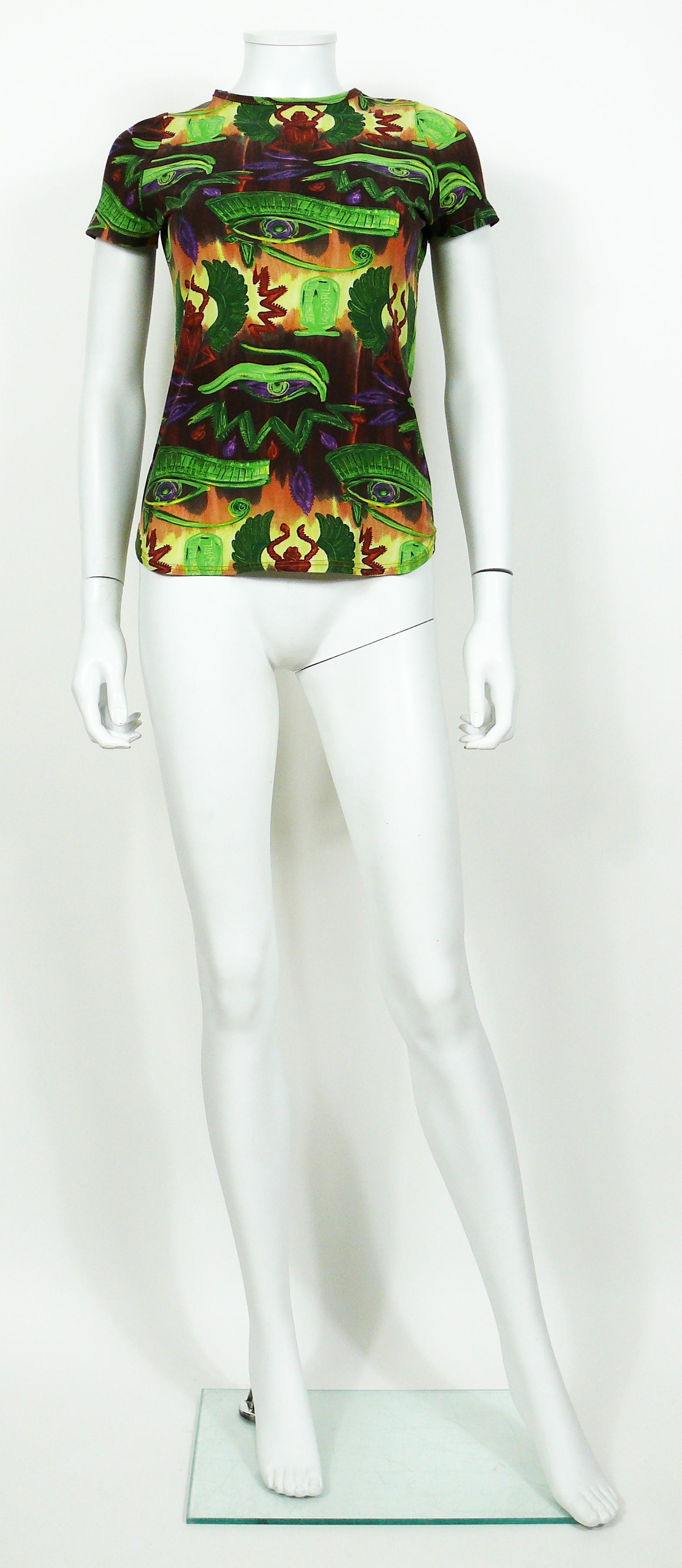 Noir Jean Paul Gaultier Vintage Egyptian Print Top