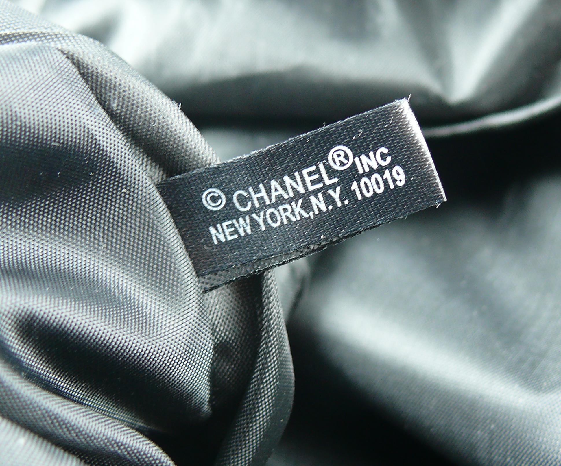 Chanel Black Canvas Tote Shopping Gift Bag 5