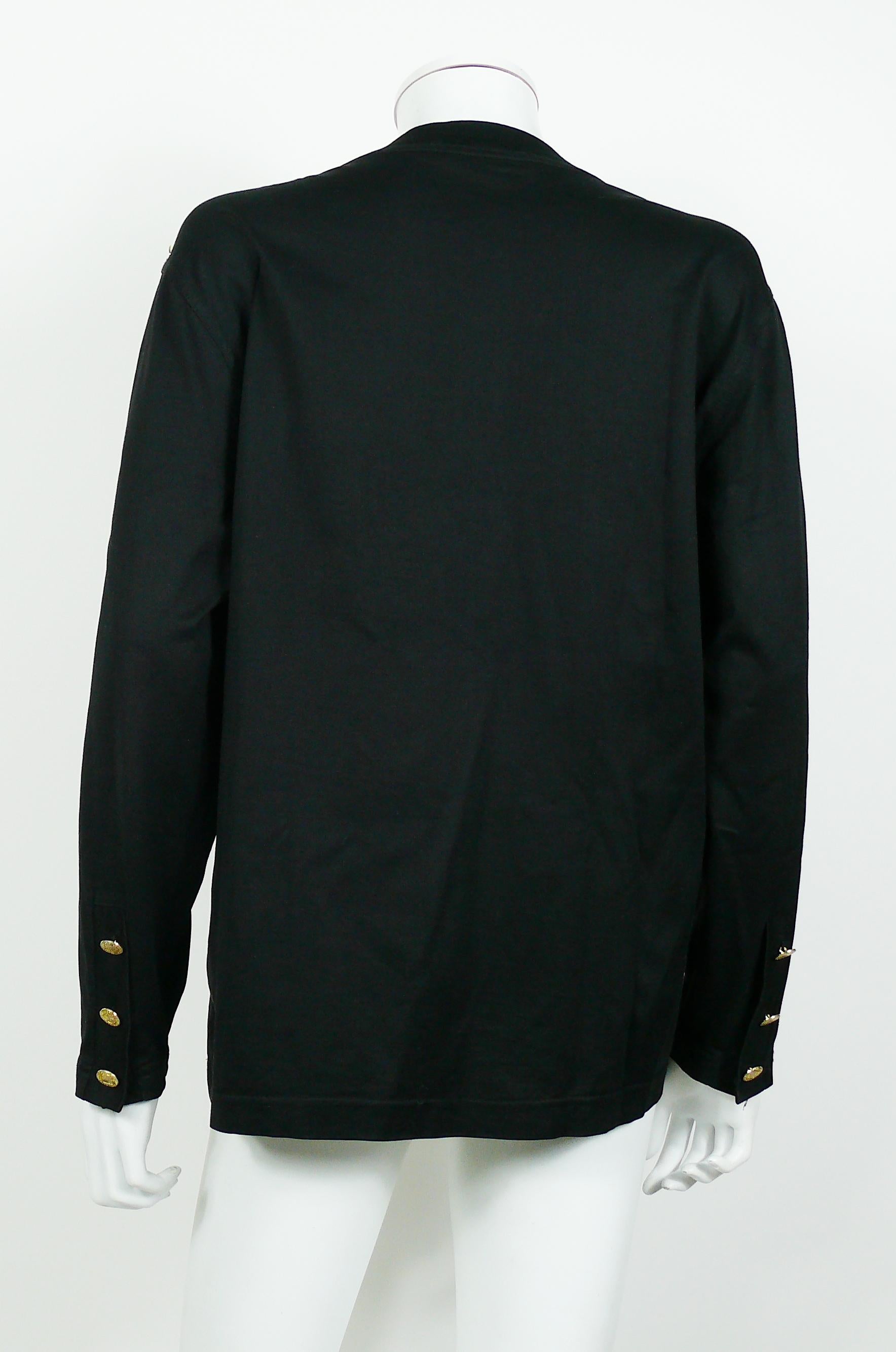 Yves Saint Laurent YSL Vintage Signature Black Top   In Good Condition For Sale In Nice, FR