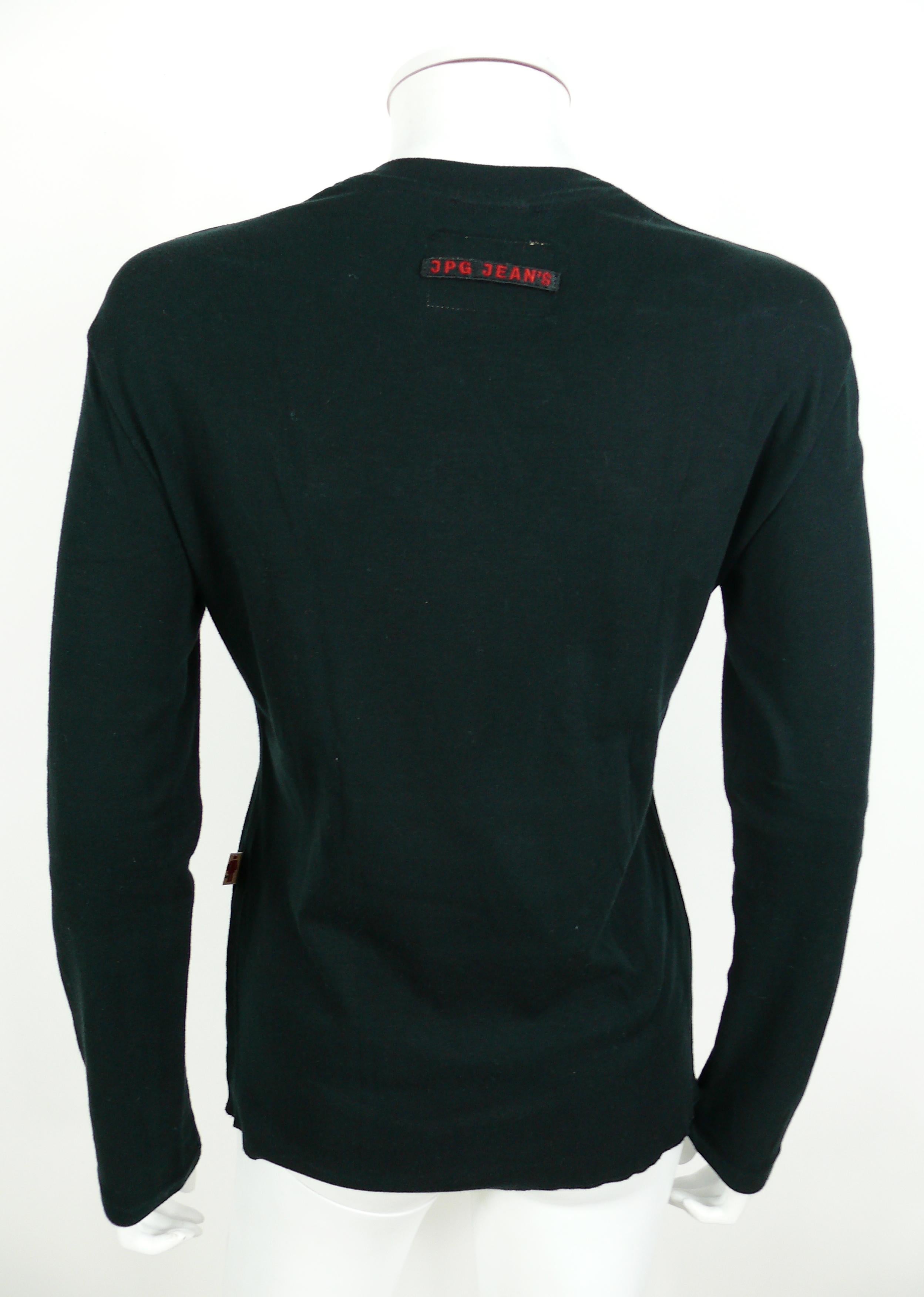 Black Jean Paul Gaultier Vintage Gay Print Top