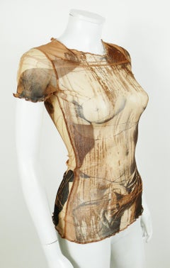 Jean Paul Gaultier Vintage Venus de Milo Sheer Mesh Top
