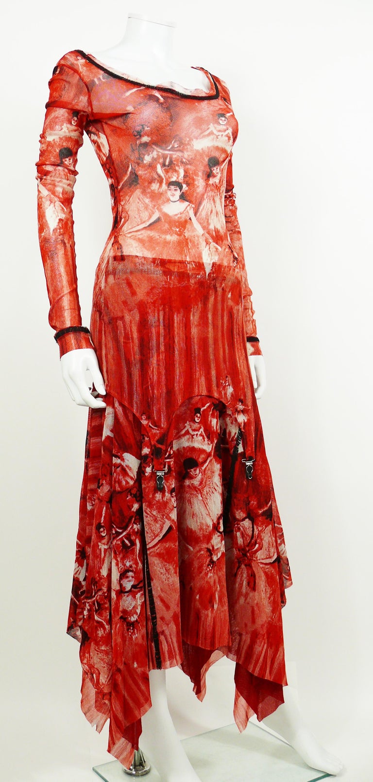 Recent Degas Ballerina Print Mesh Gaultier Dress