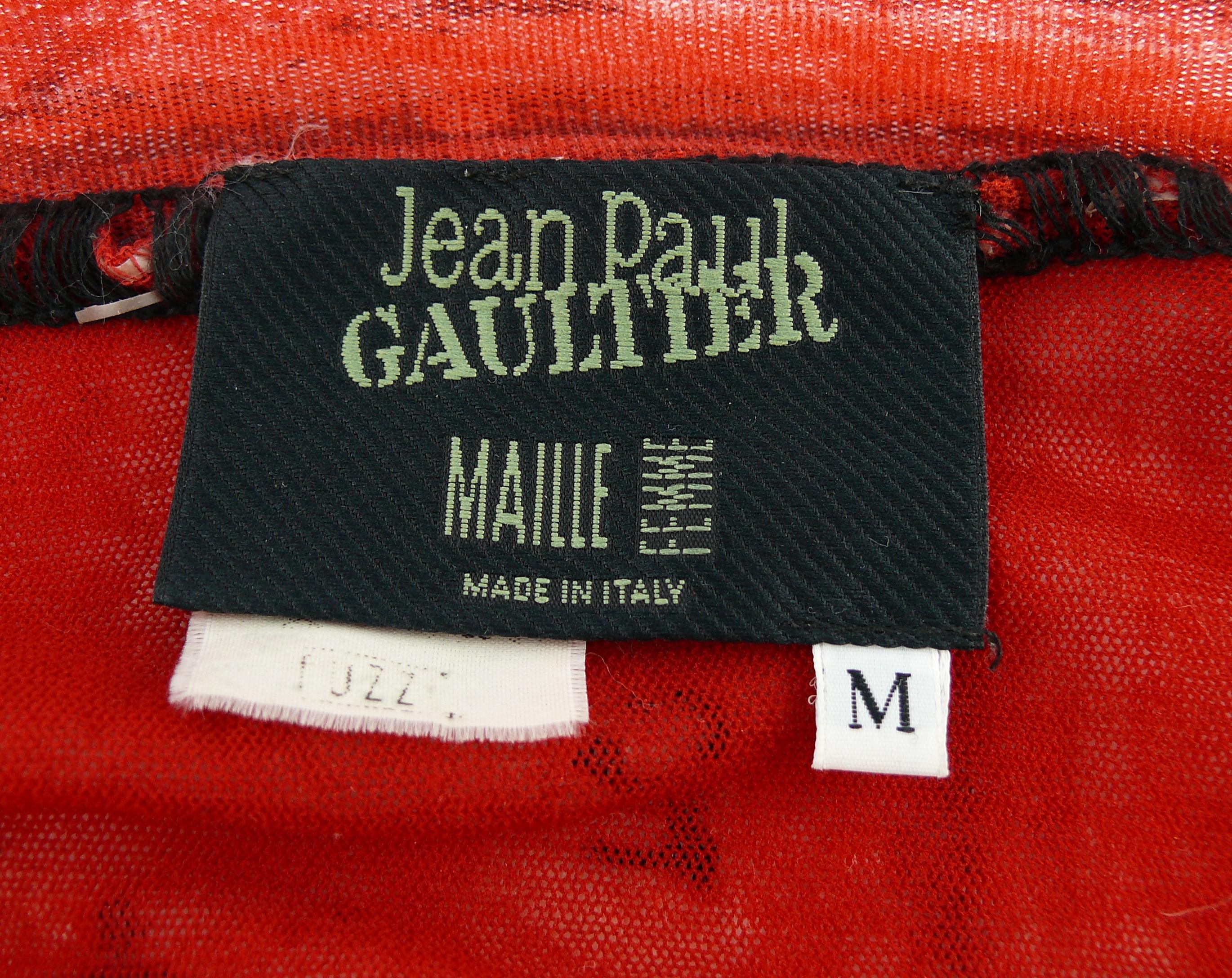 Jean Paul Gaultier Degas Ballerina Print Mesh Maxi Skirt Ensemble 5