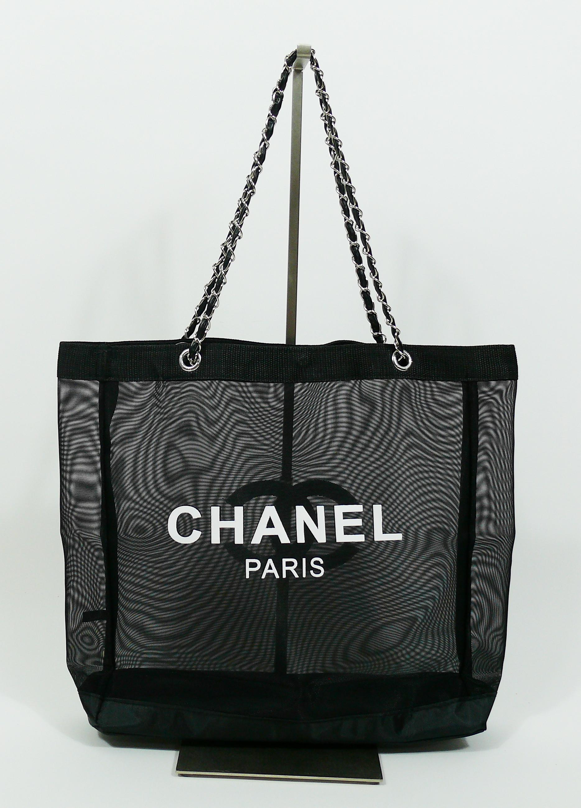 Chanel Mesh Tote Shopping Gift Bag at 1stDibs | chanel mesh bag, gift ...