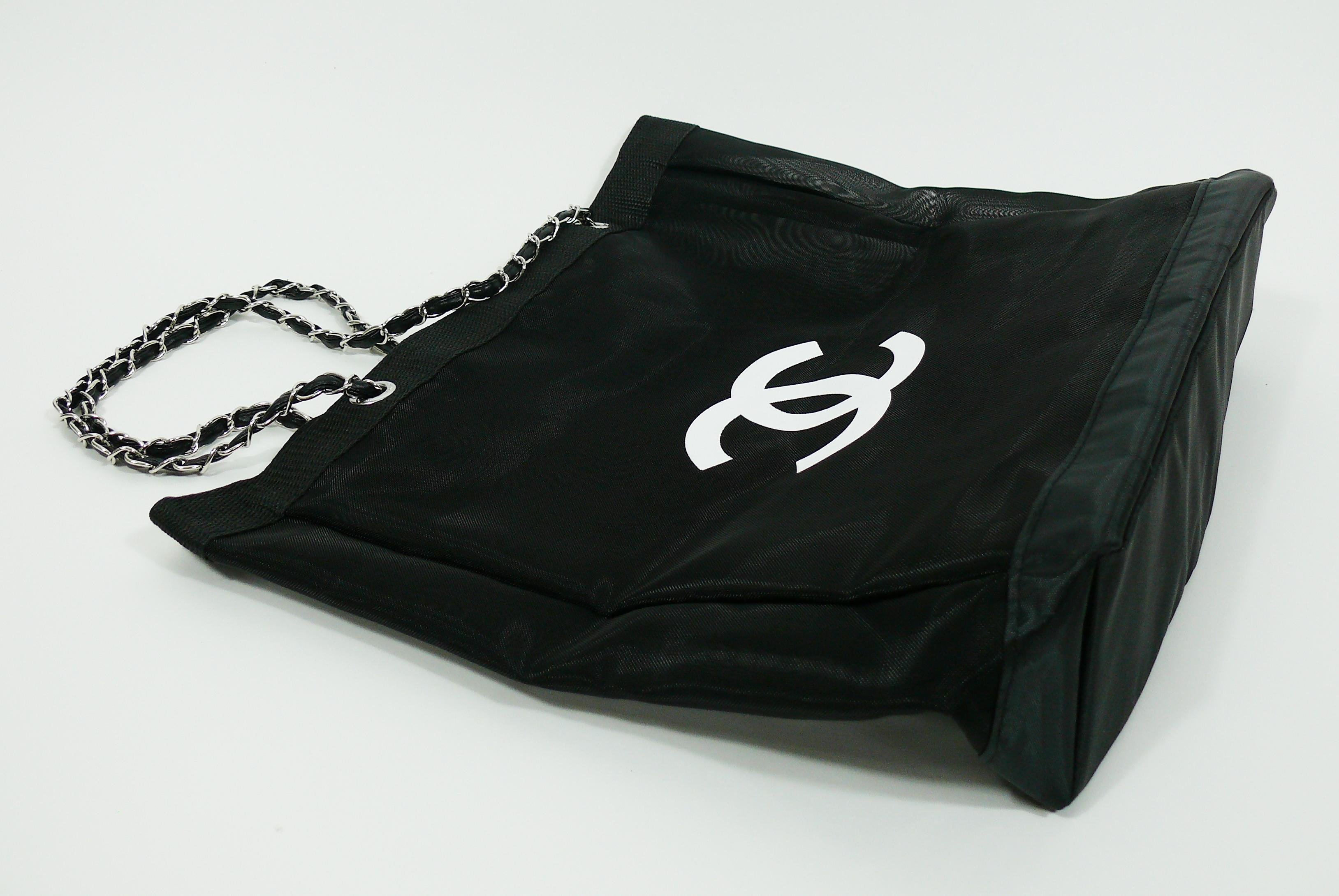 Women's Chanel Mesh Tote Shopping Gift Bag