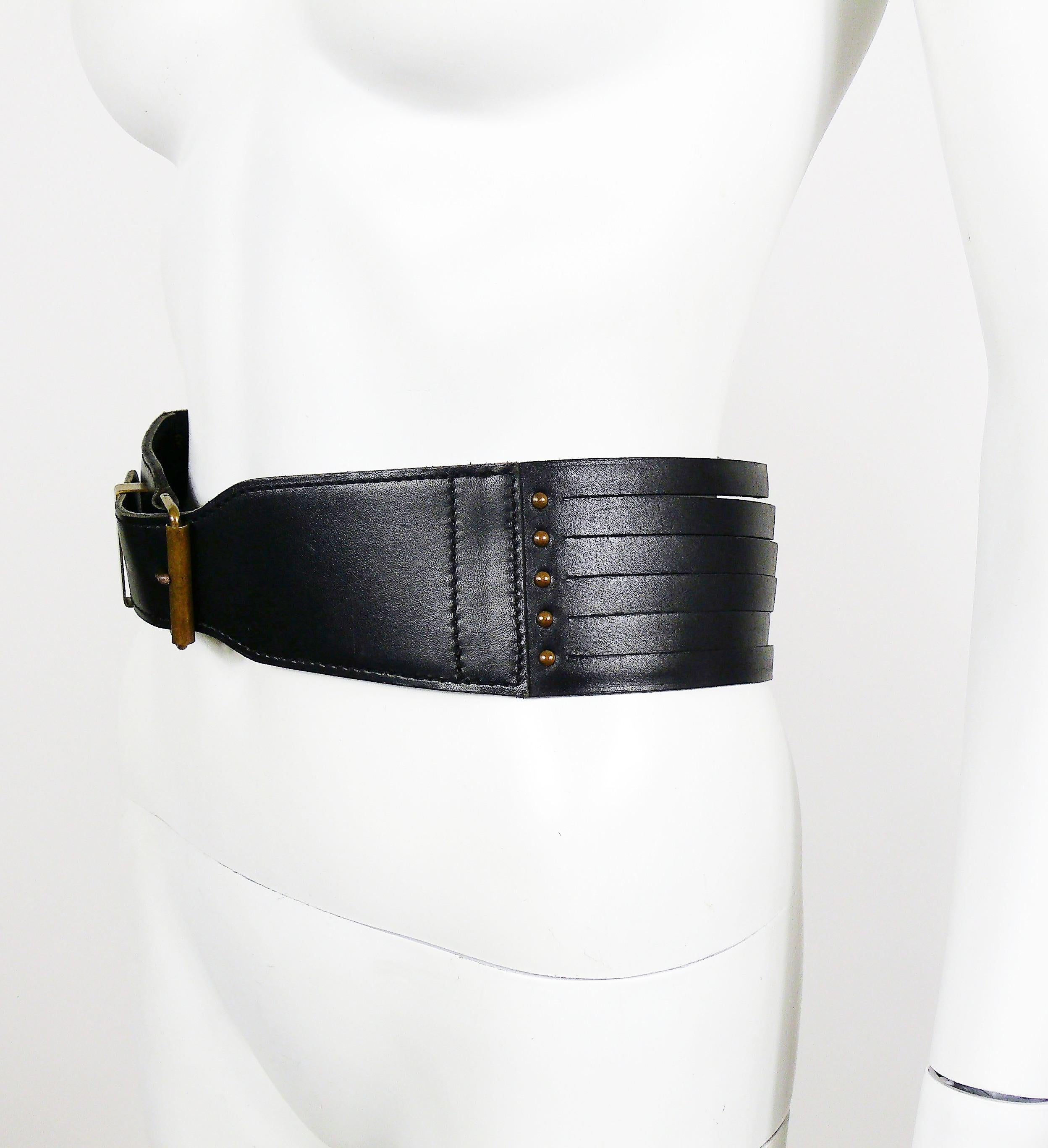 patent leather corset belt
