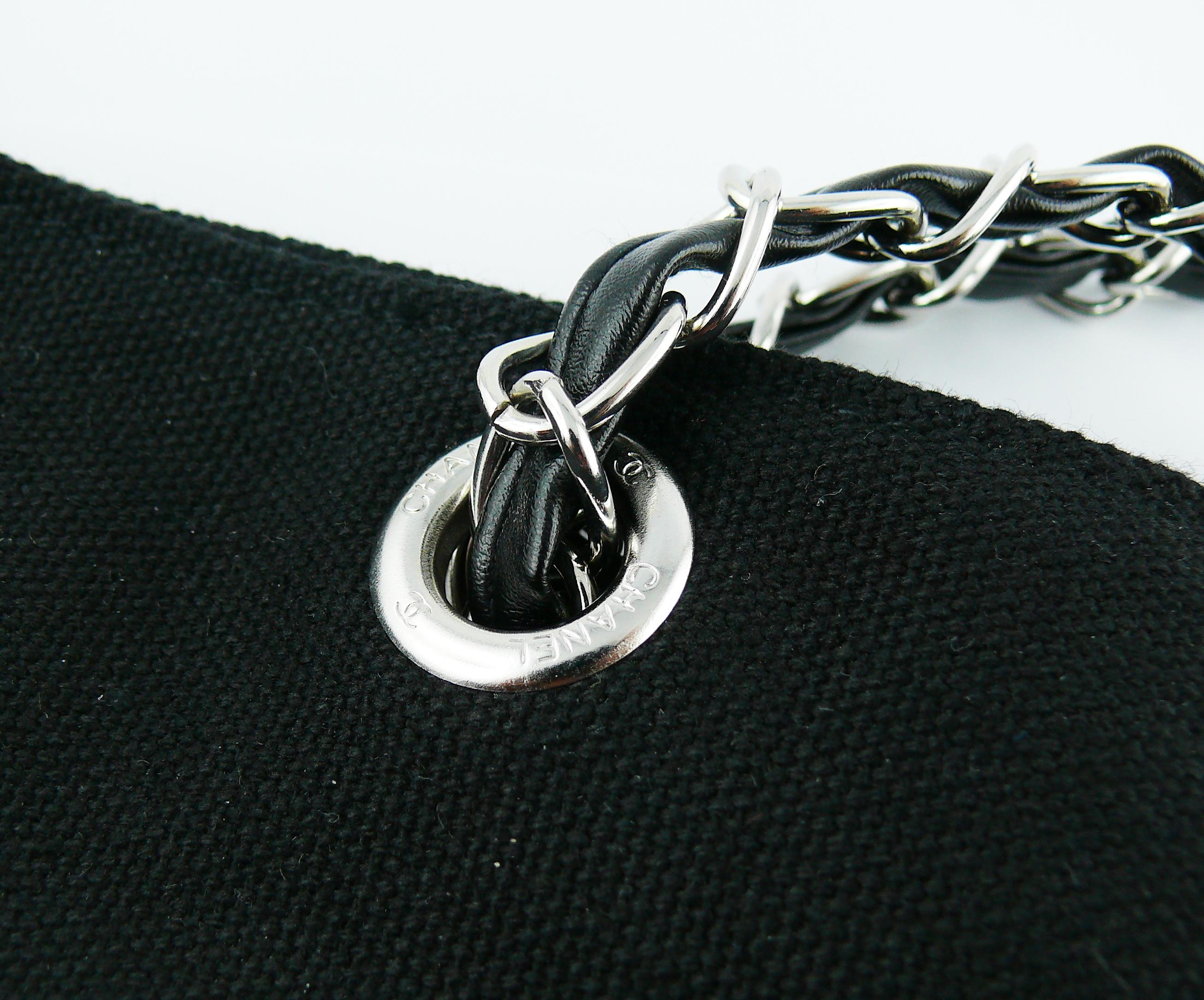 Women's Chanel Black Canvas Tote Shopping Promotional Gift Bag