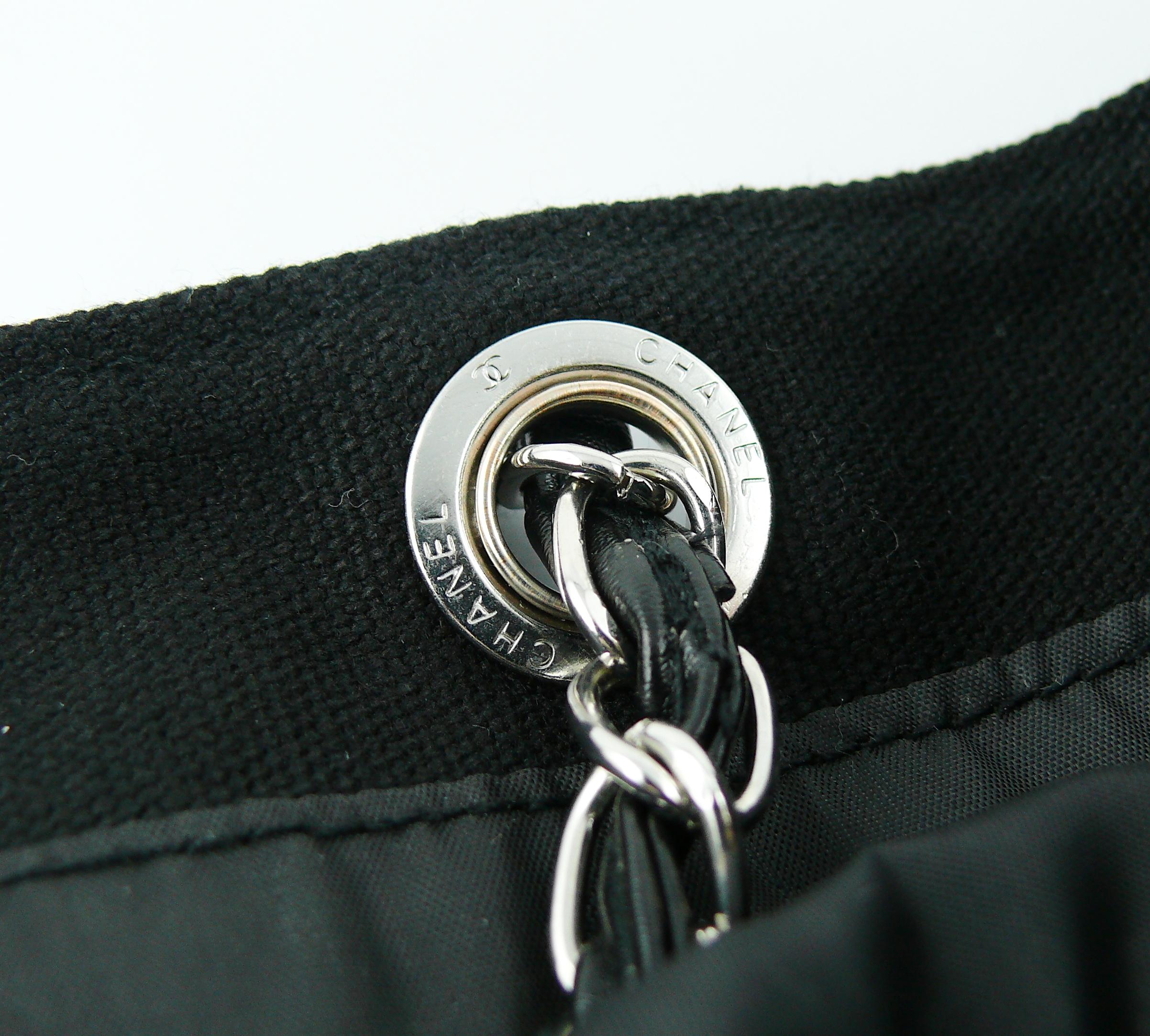 Chanel Black Canvas Tote Shopping Promotional Gift Bag 1