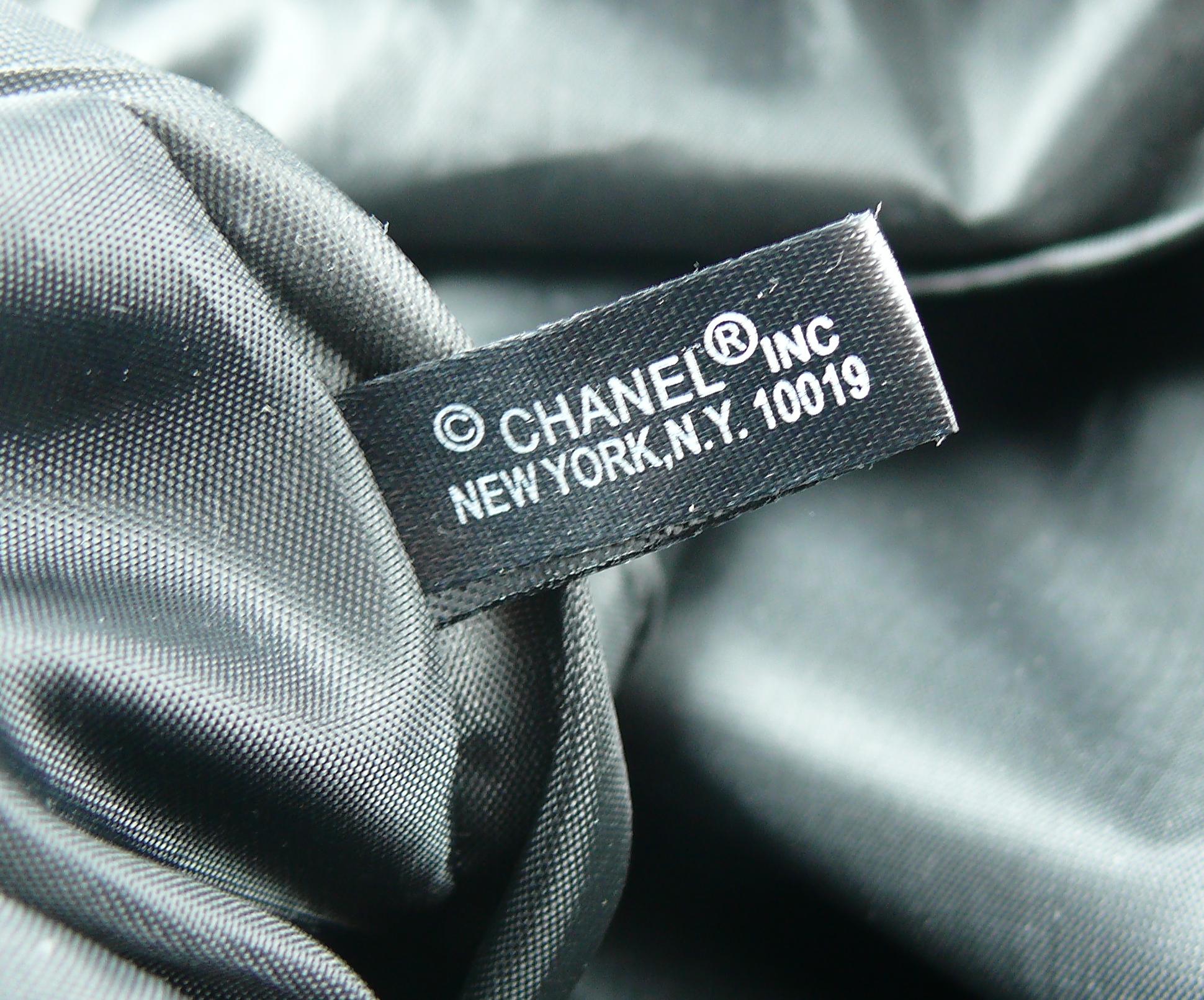 Chanel Black Canvas Tote Shopping Promotional Gift Bag 6