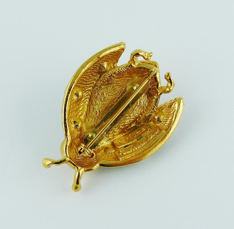 Christian Dior Vintage Rare Jeweled Ladybug Brooch at 1stDibs