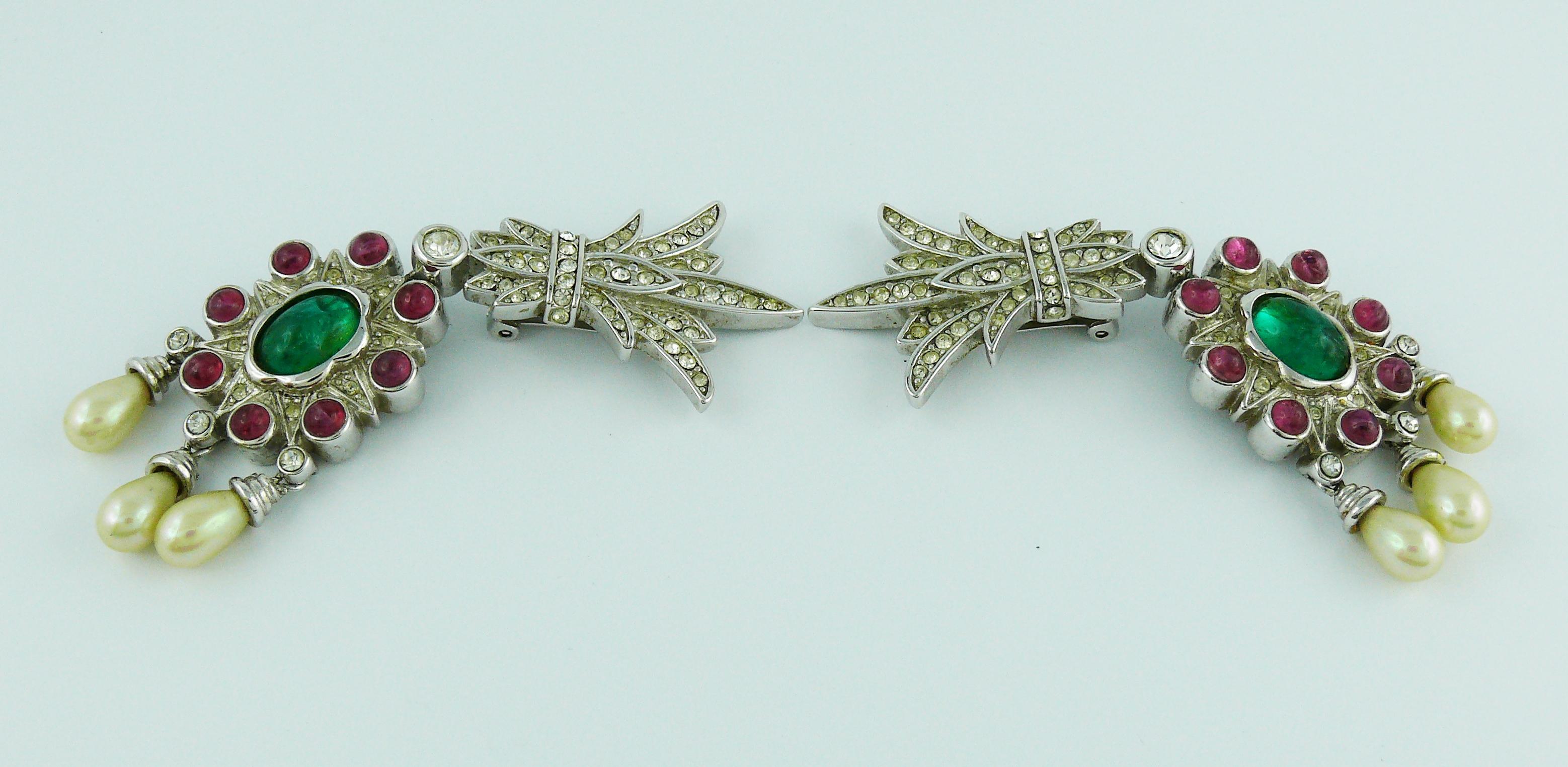 Christian Dior Vintage Mughal Inspired Dangling Earrings 2