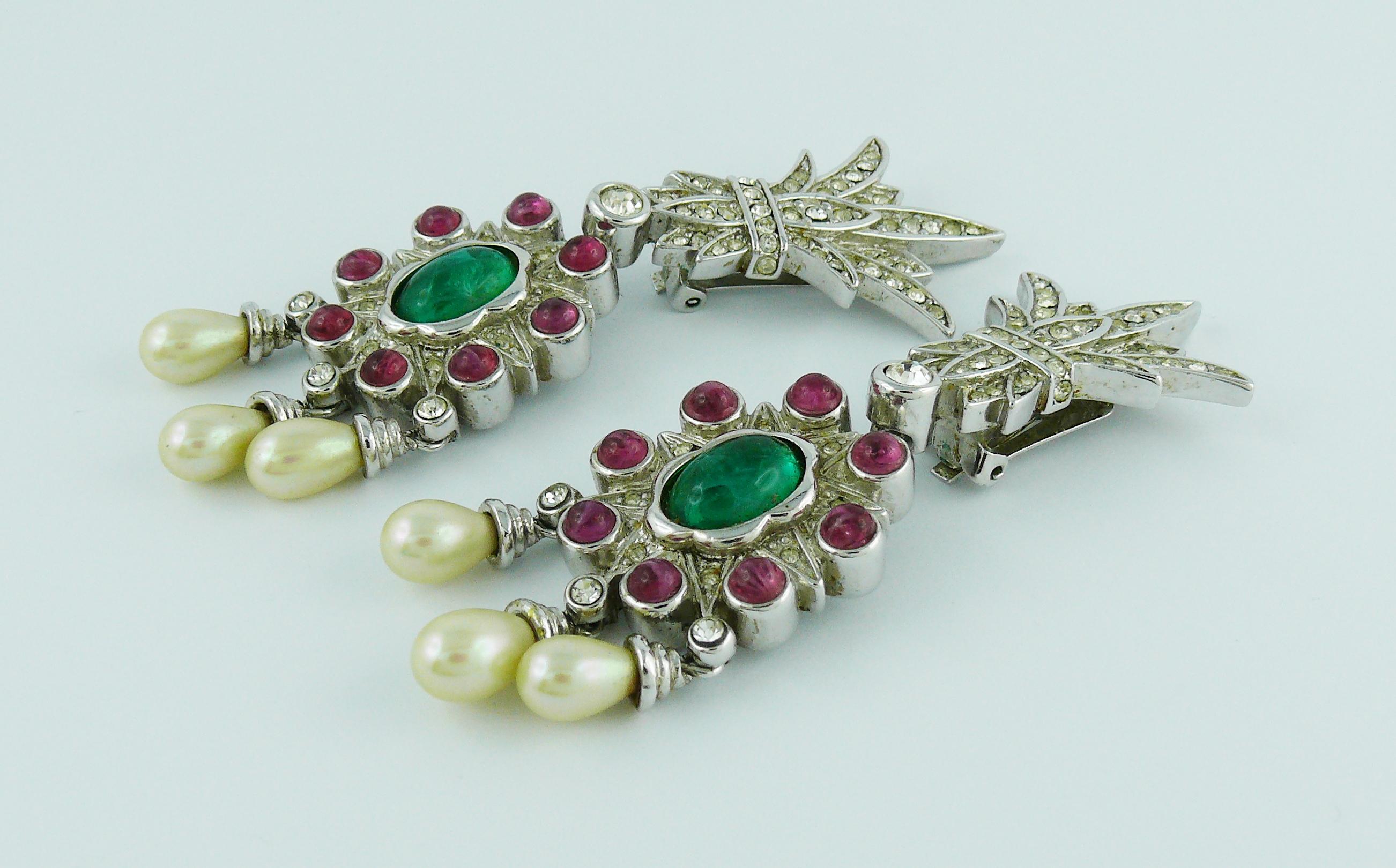 Christian Dior Vintage Mughal Inspired Dangling Earrings 4