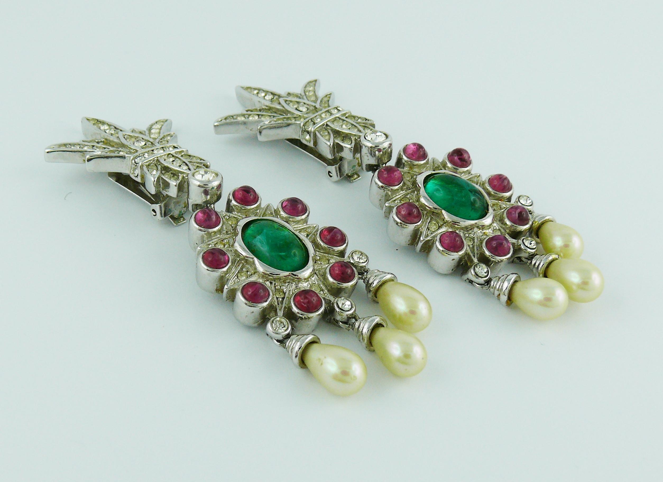 Women's Christian Dior Vintage Mughal Inspired Dangling Earrings