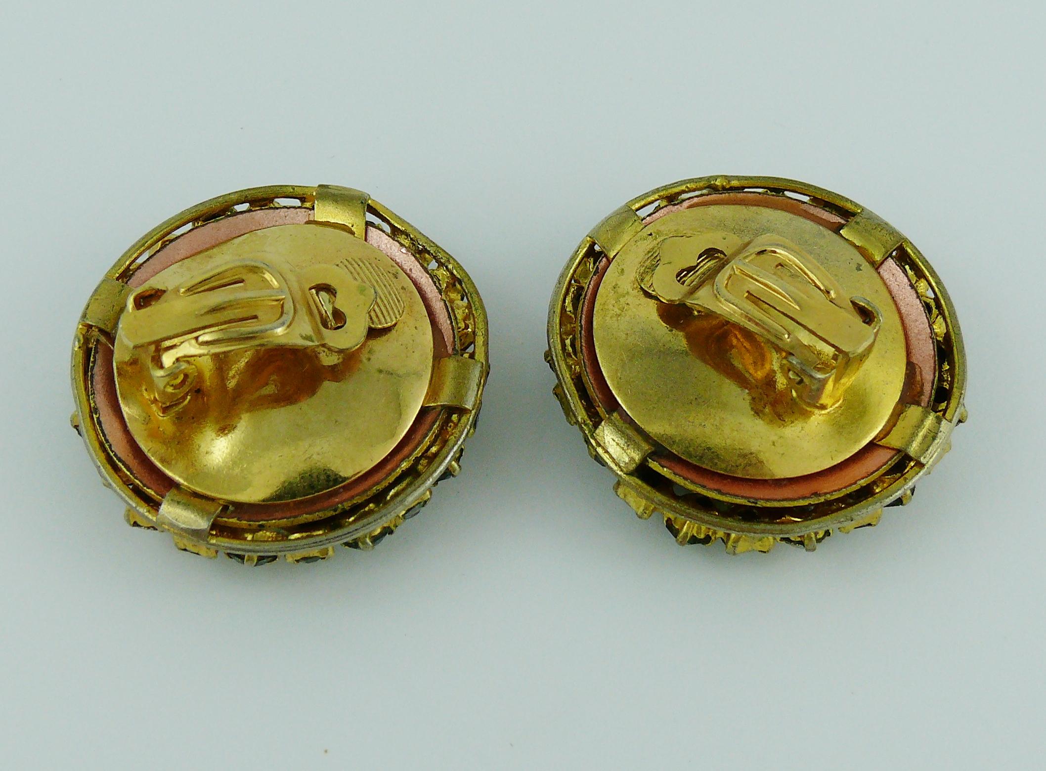 Christian Dior Vintage Jewelled Clip-On Earrings 1960s 2