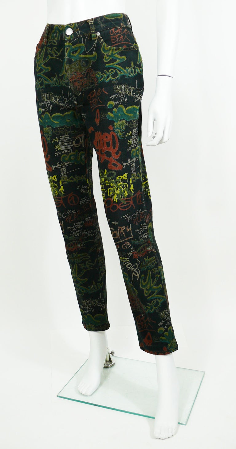 GAULTIER jeans egyptian print pants