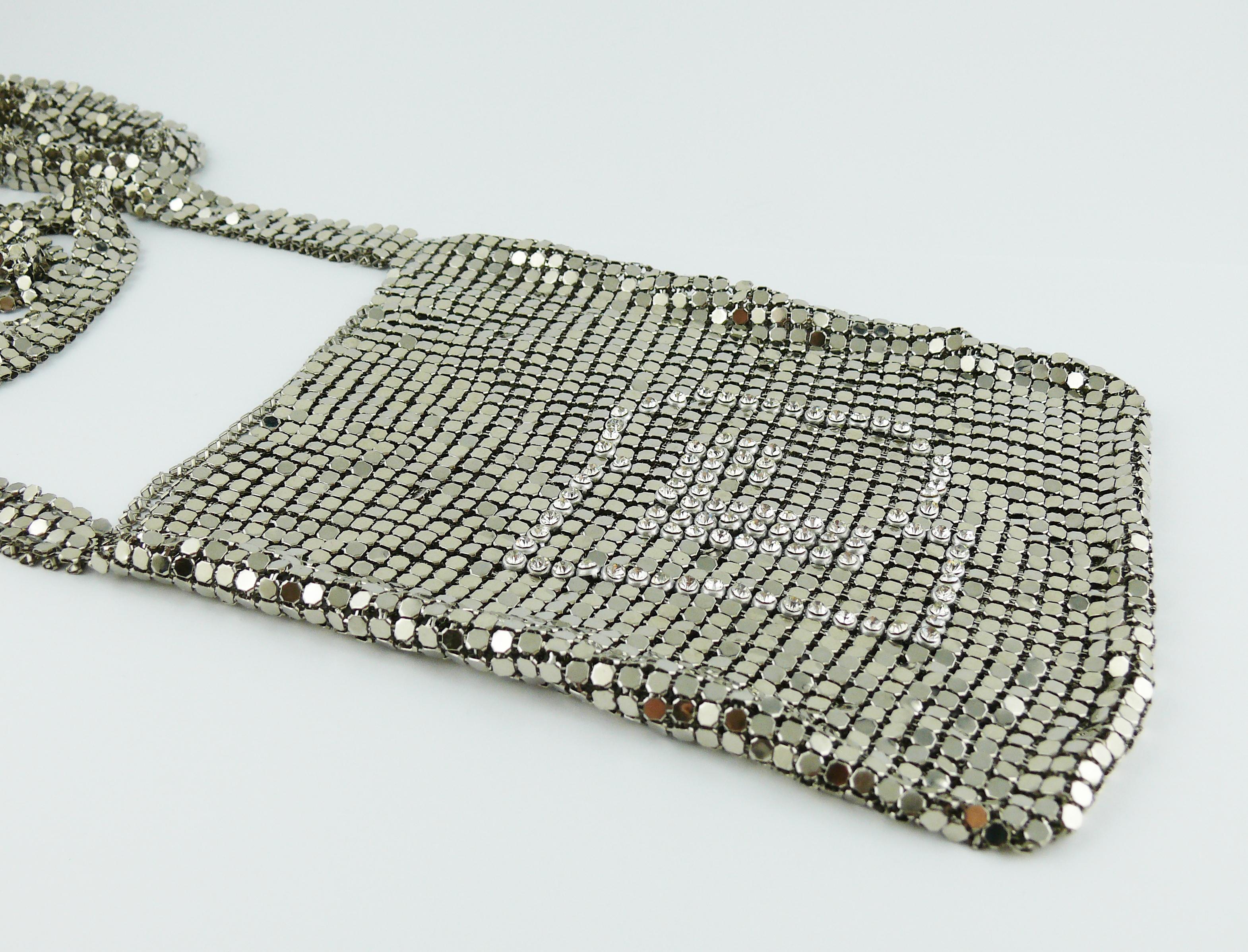 Paco Rabanne Mini Silver Mesh Messenger Bag 1
