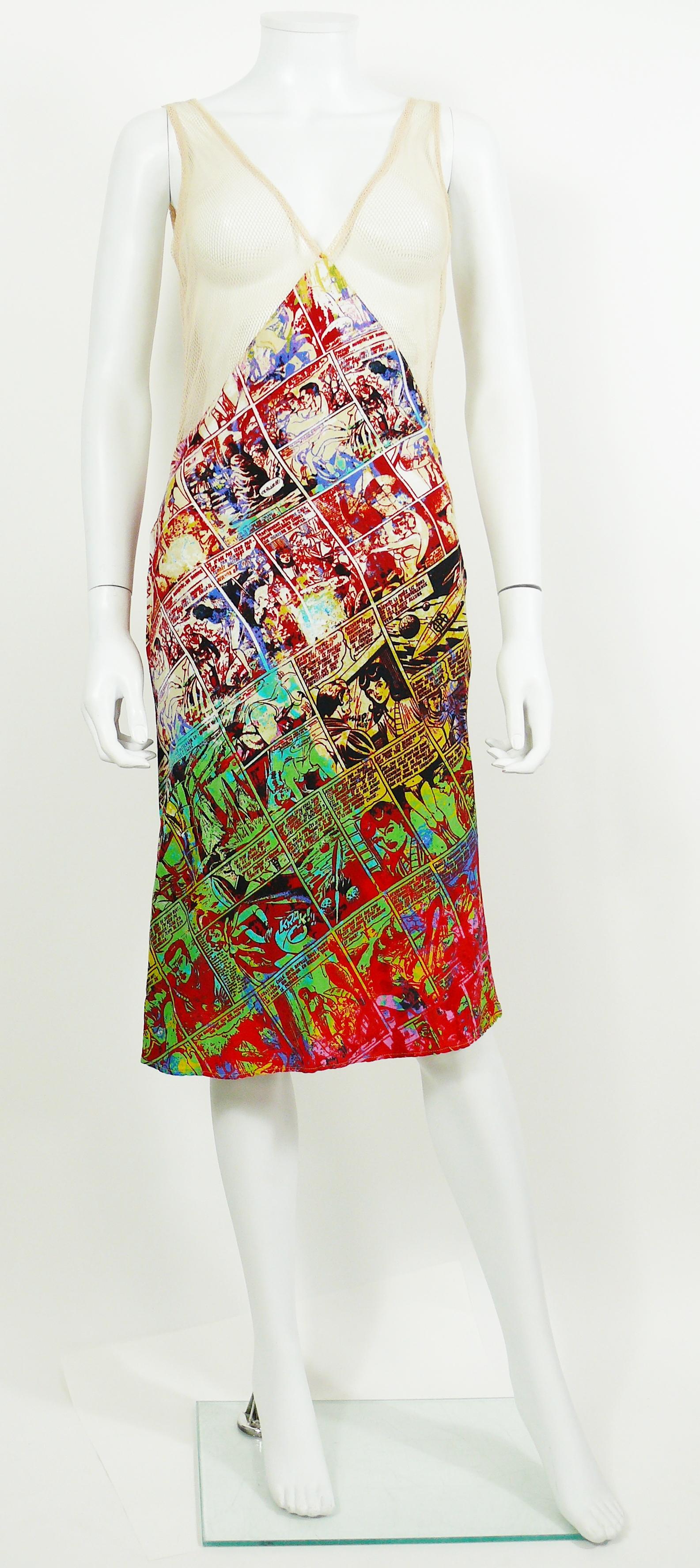 mesh multicolor dress