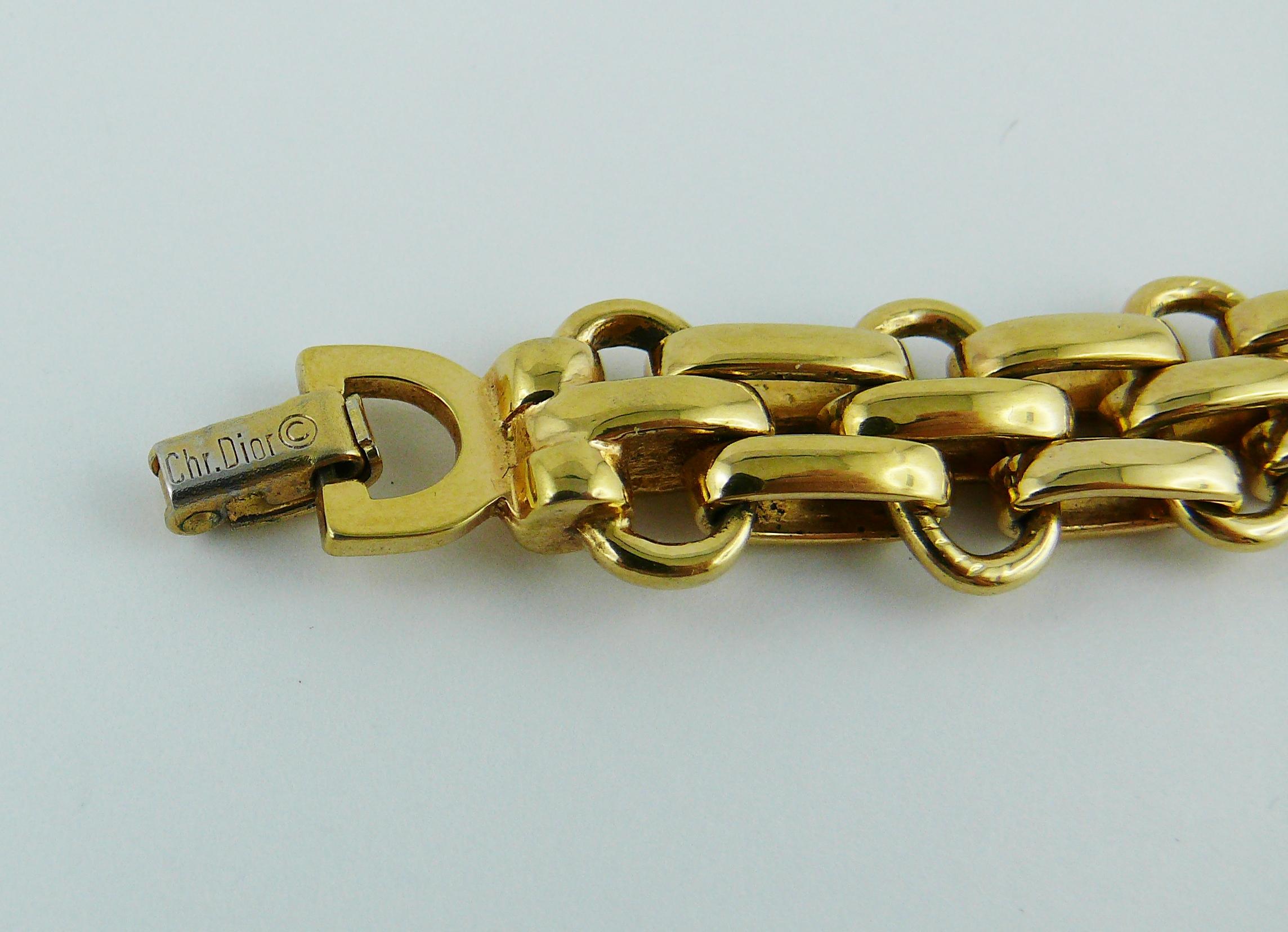 Christian Dior Vintage Gold getönte Charms-Halskette 6