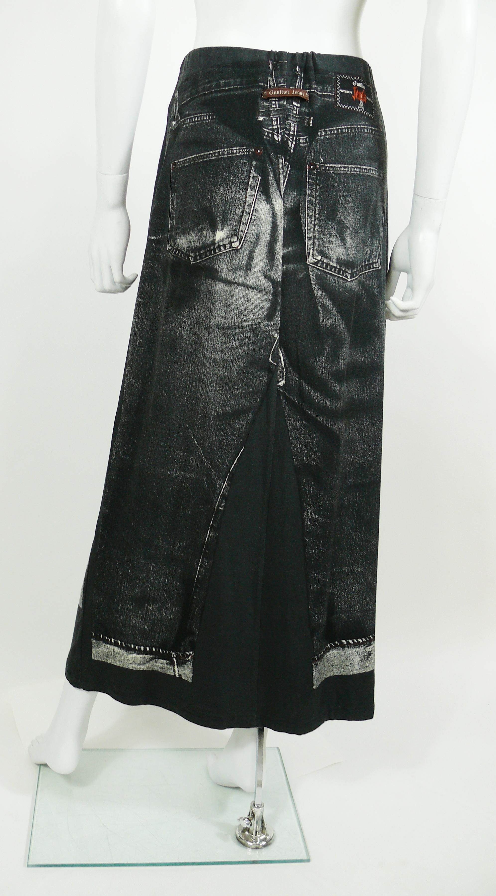 Women's Jean Paul Gaultier Vintage Trompe L'oeil Maxi Skirt