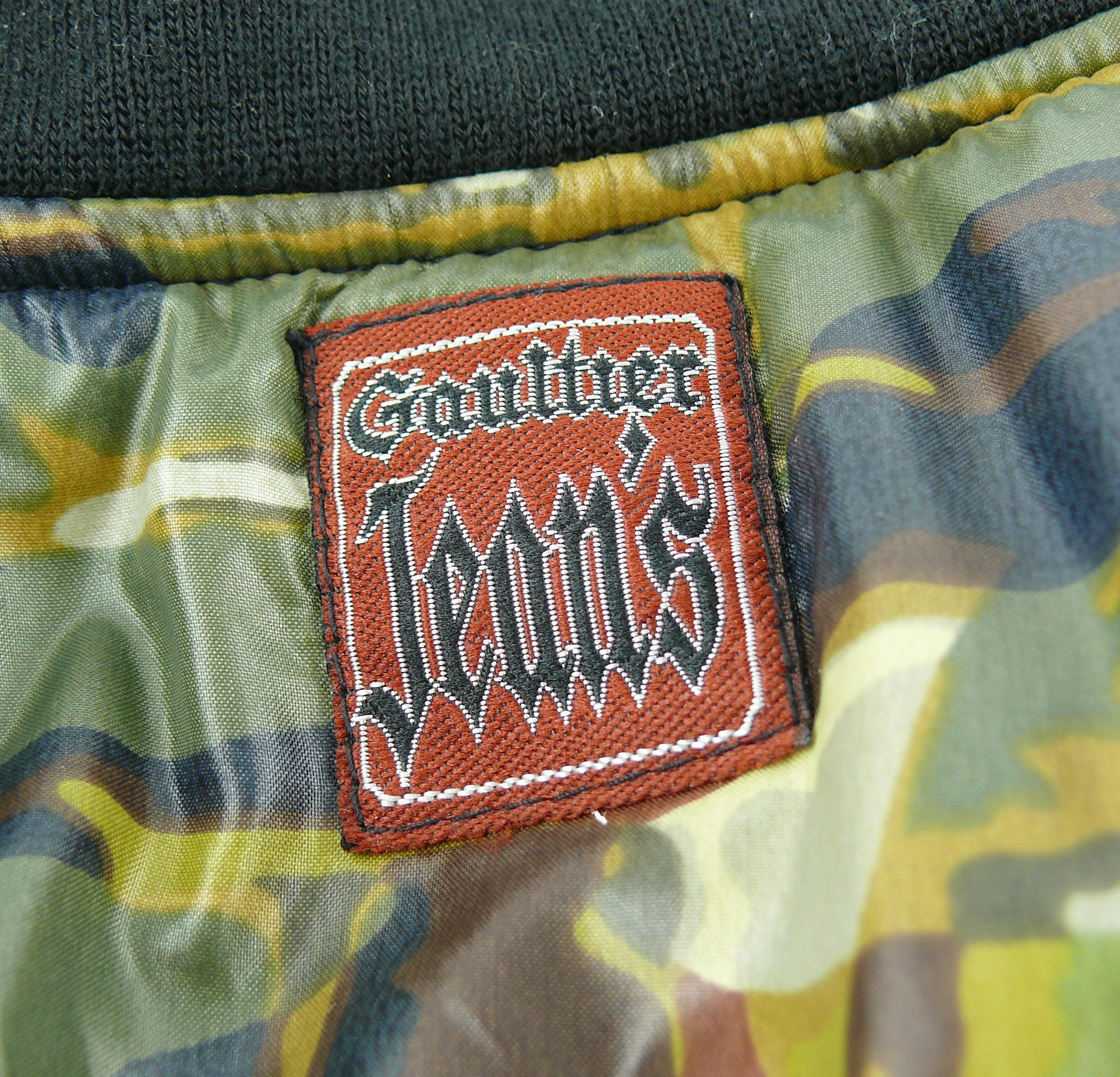 Jean Paul Gaultier Vintage Camouflage Faces Reversible Bomber Jacket 1