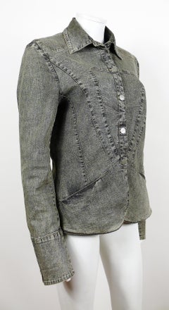 Christian Lacroix Vintage Embroidered and Jeweled Heart Denim Jacket