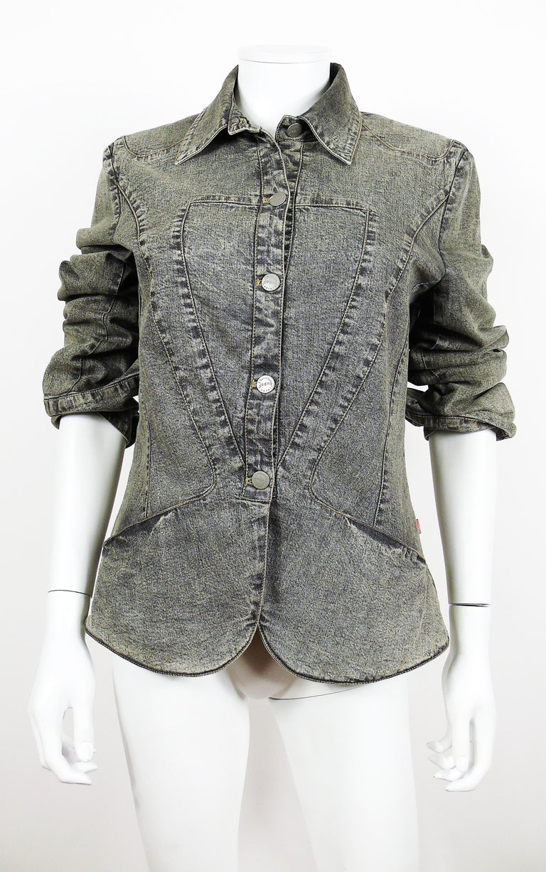 Christian Lacroix Vintage Embroidered and Jeweled Heart Denim