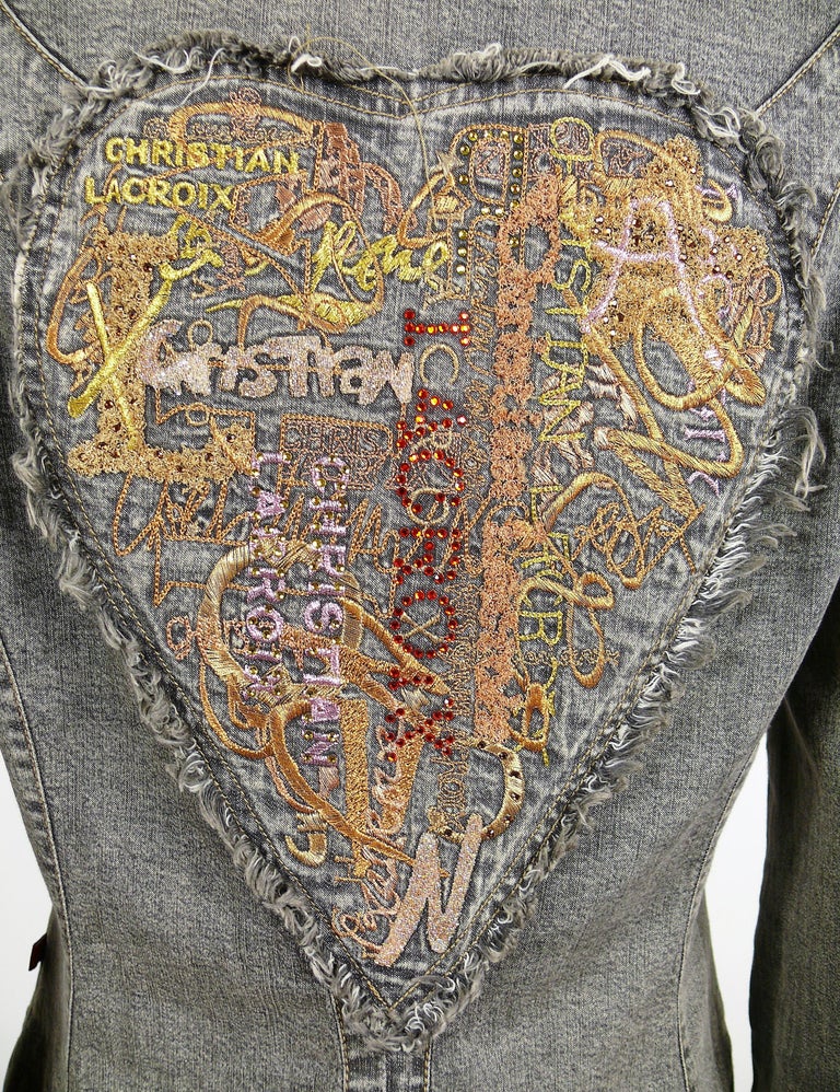 【フランス製】【38】CHRISTIAN LACROIX ハート ジャケット 絹 フランス製】【38】CHRISTIAN LACROIX ハート ジャケット 絹