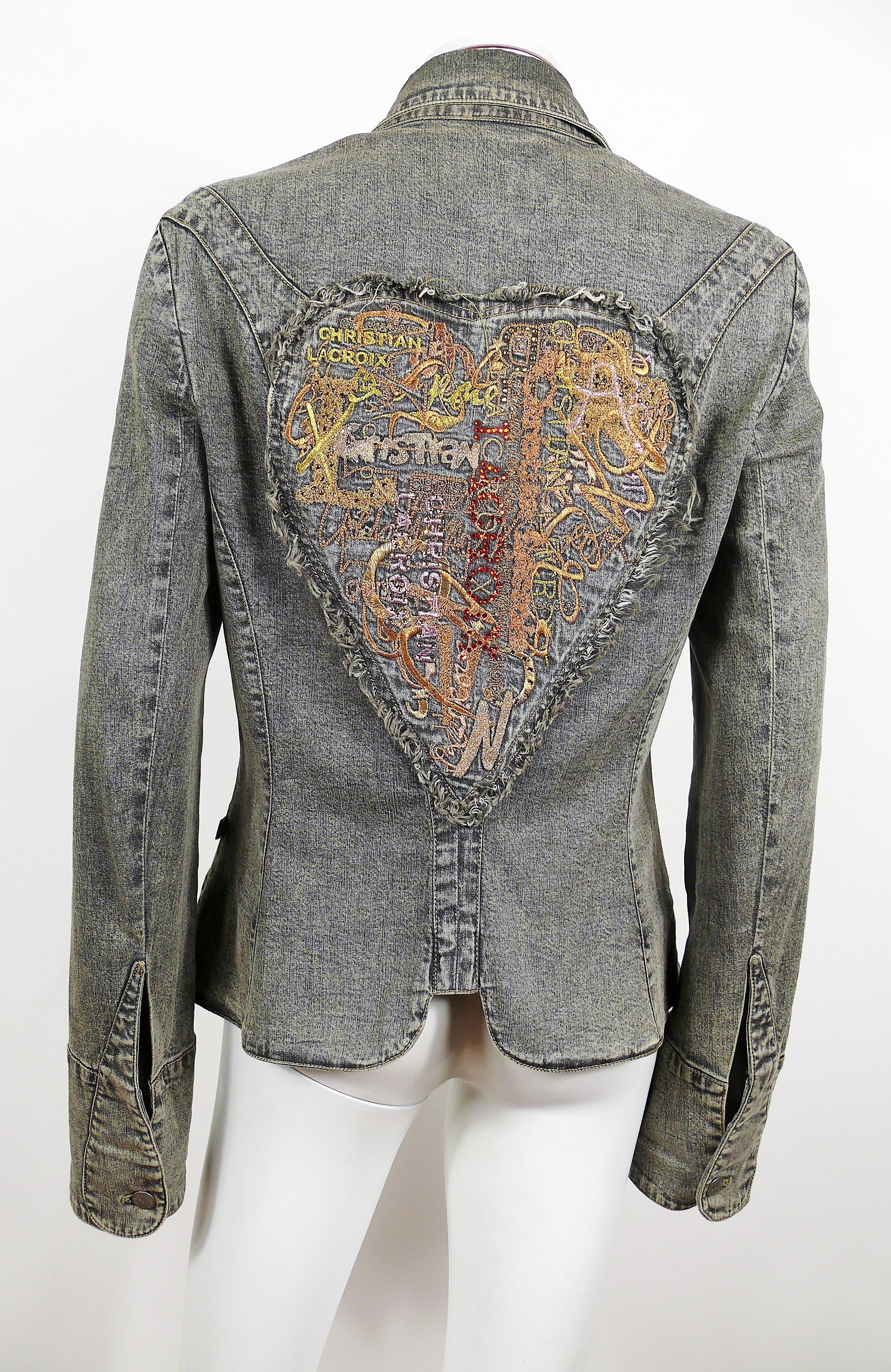 vintage embroidered denim jacket
