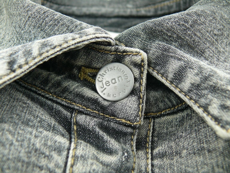 Christian Lacroix Vintage Embroidered and Jeweled Heart Denim