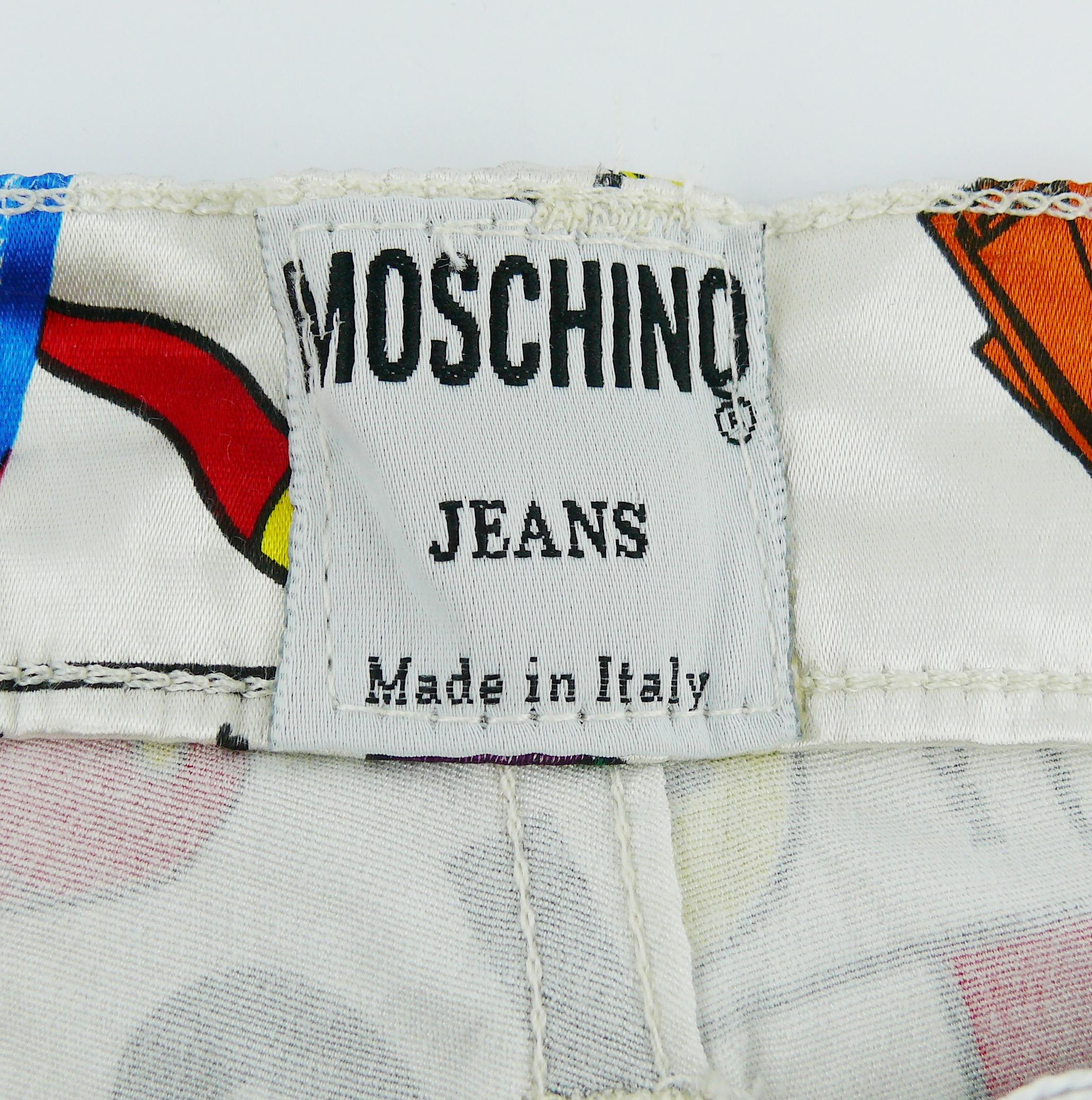 Pantalon Moschino vintage iconique imprimé monopoly des années 90 7