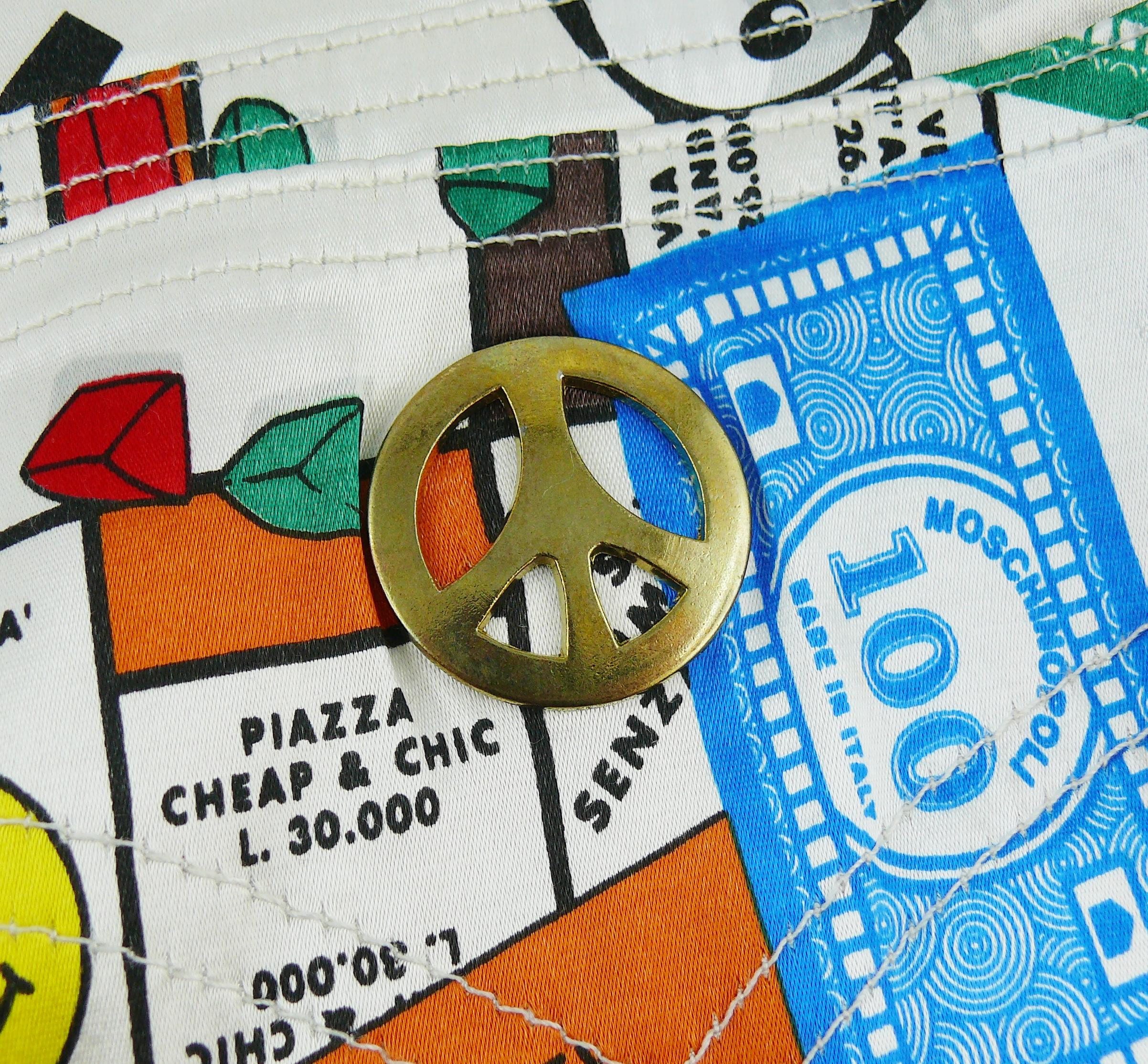 Pantalon Moschino vintage iconique imprimé monopoly des années 90 5