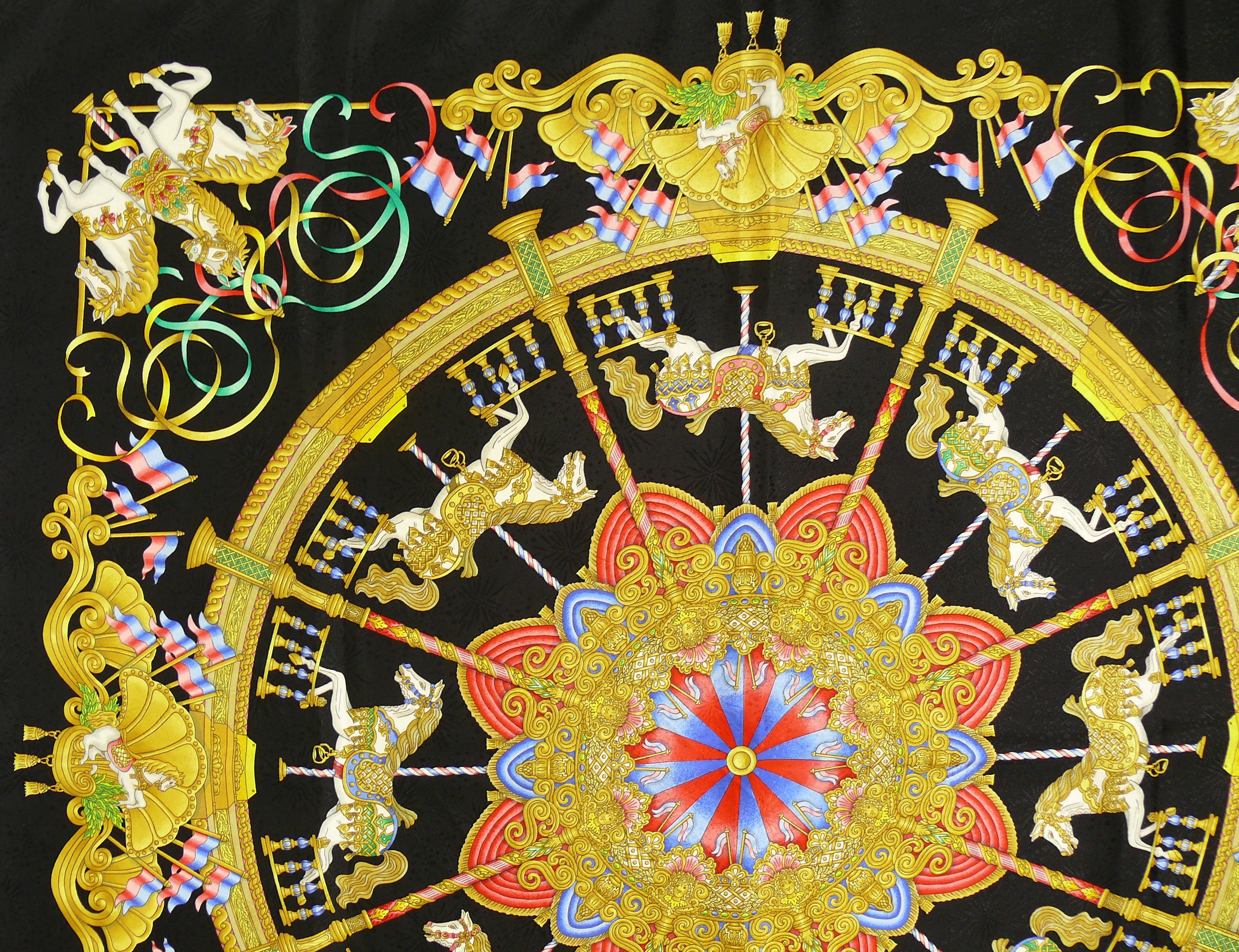 Women's Hermes Silk Jacquard Carre Scarf Luna Park by Joachim Metz