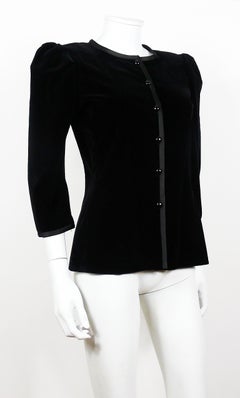 Yves Saint Laurent YSL Vintage Classic Black Velvet Jacket