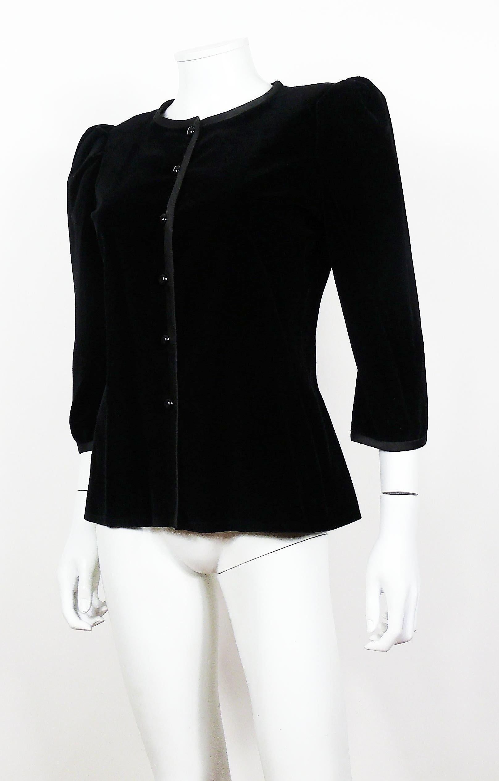 Yves Saint Laurent YSL Vintage Classic Black Velvet Jacket 1