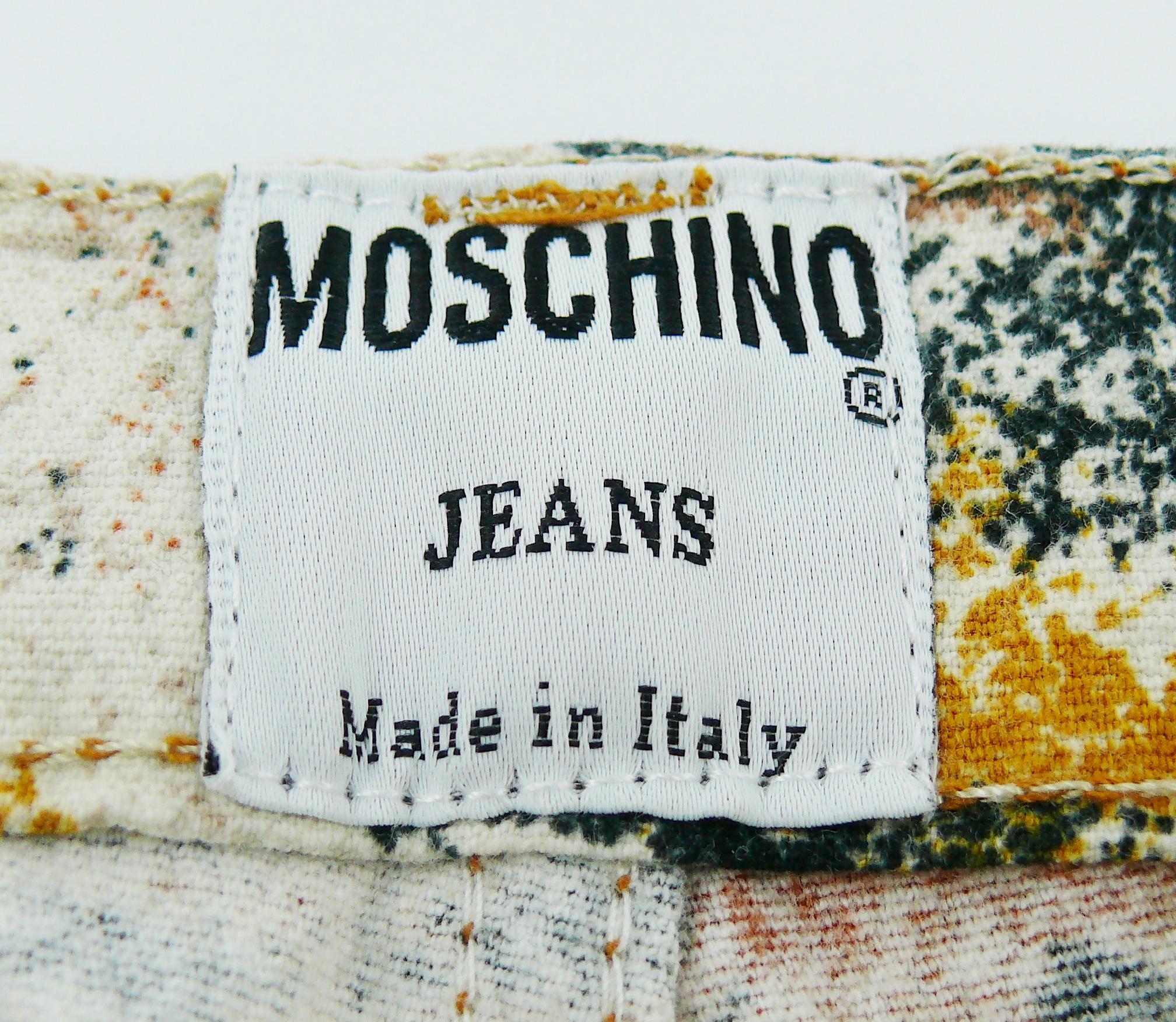 Moschino Vintage 90s Cave Paintings Trousers In Excellent Condition For Sale In Nice, FR