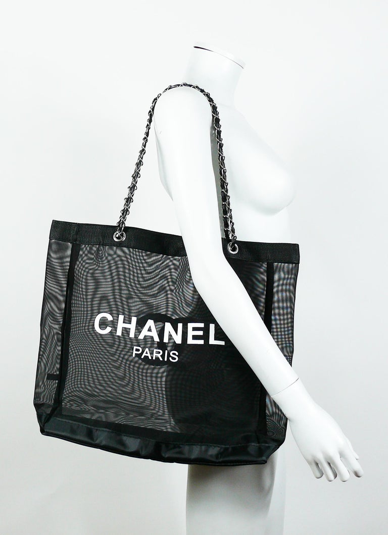 Chanel Mesh Tote Shopping Promotional Gift Bag at 1stDibs