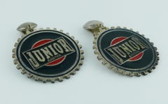JEAN PAUL GAULTIER (Attributed To) Vintage Gear Dangling Earrings