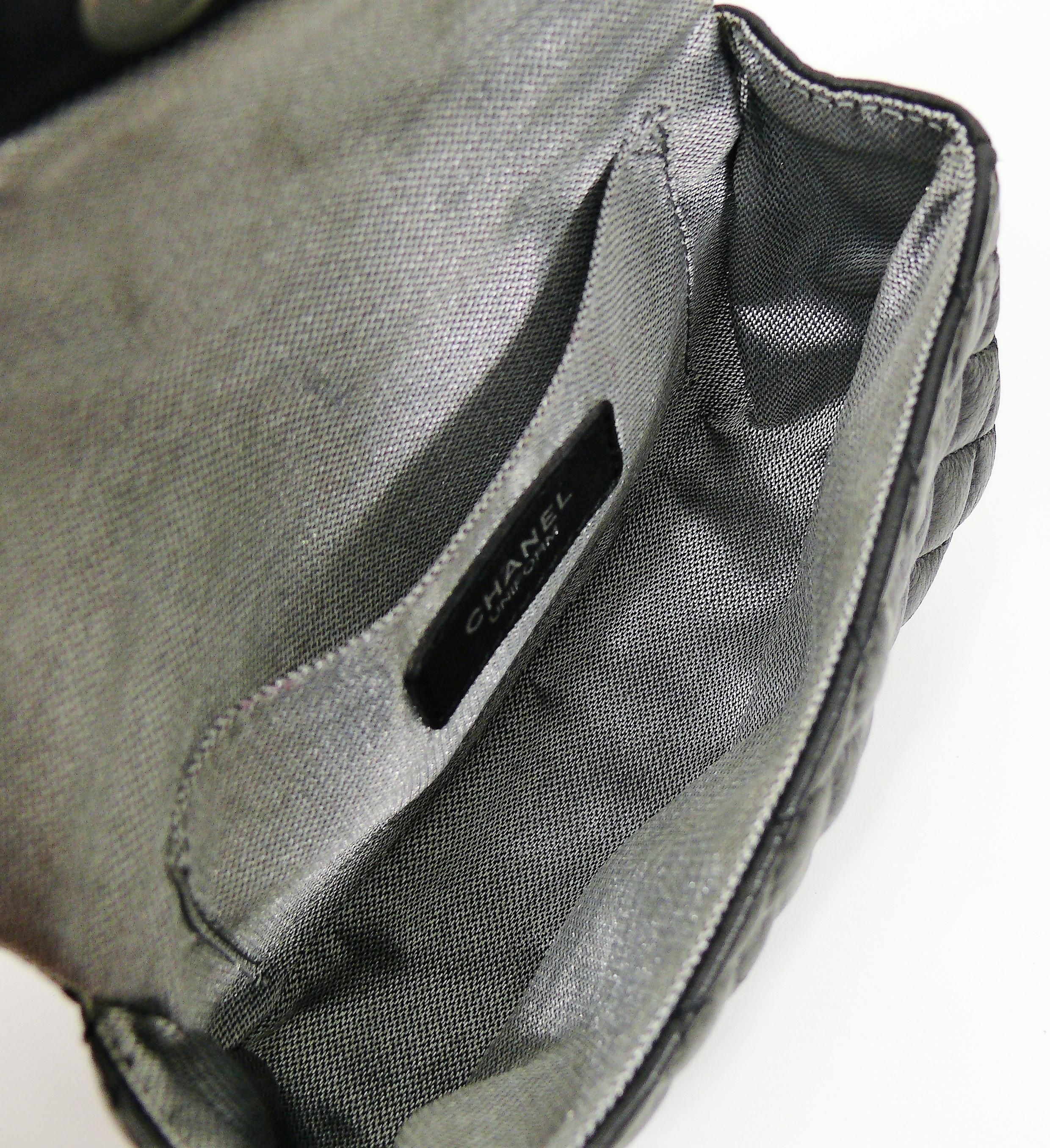Chanel Uniform Black Quilted Leather Waist-Belt Bag 6