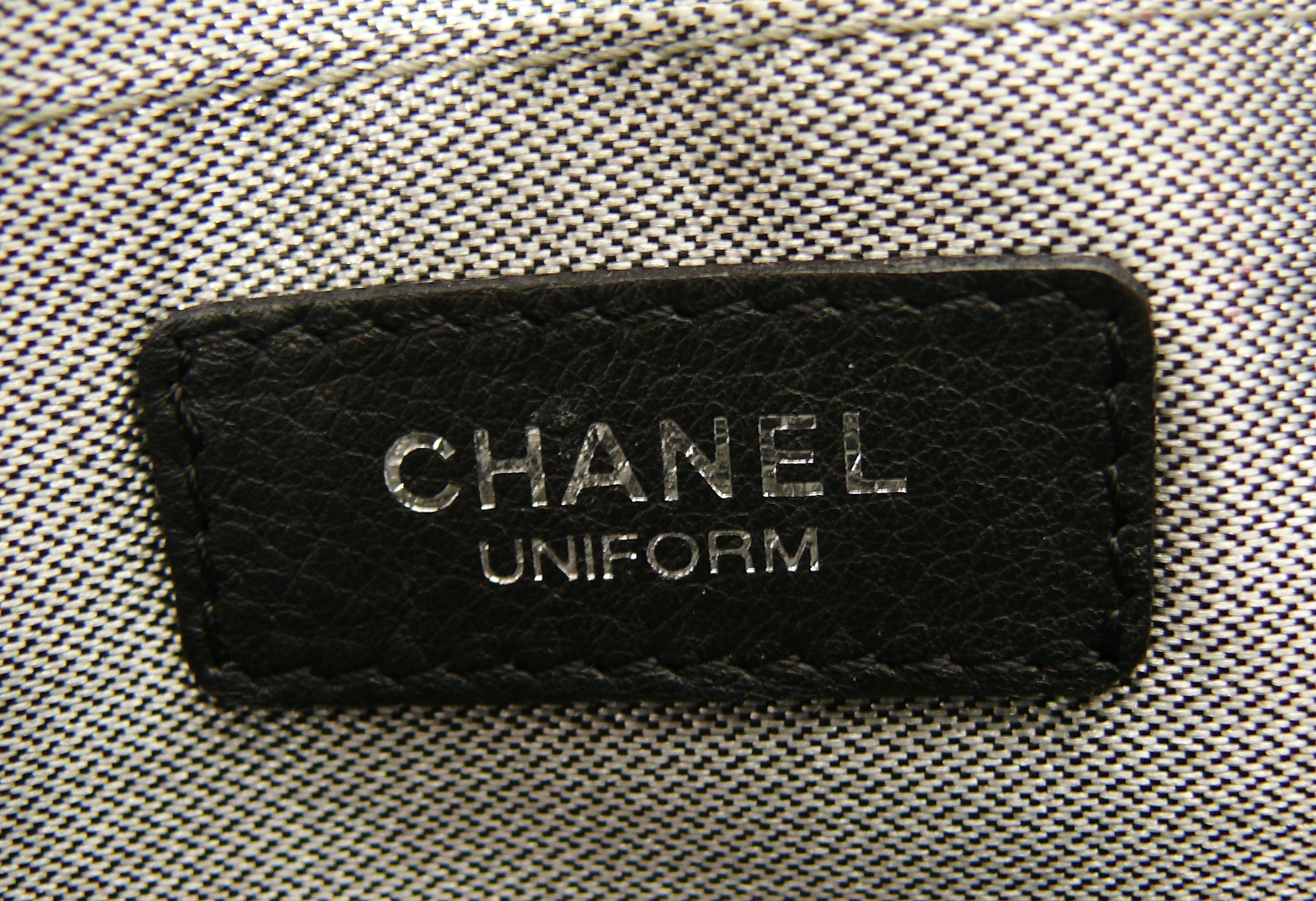 Chanel Uniform Black Quilted Leather Waist-Belt Bag 7