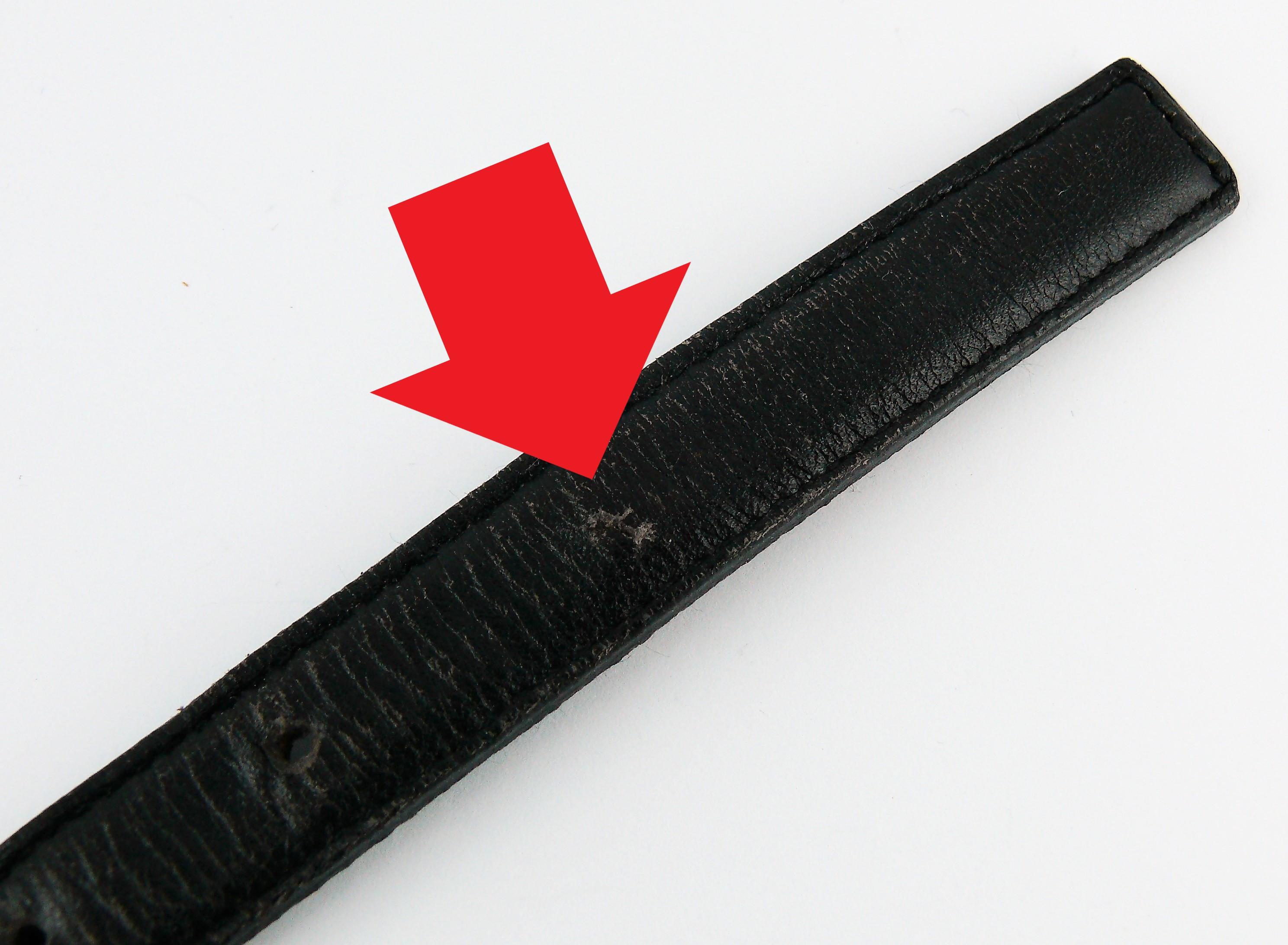 Chanel Vintage Black Leather Chain Buckle Skinny Belt 6