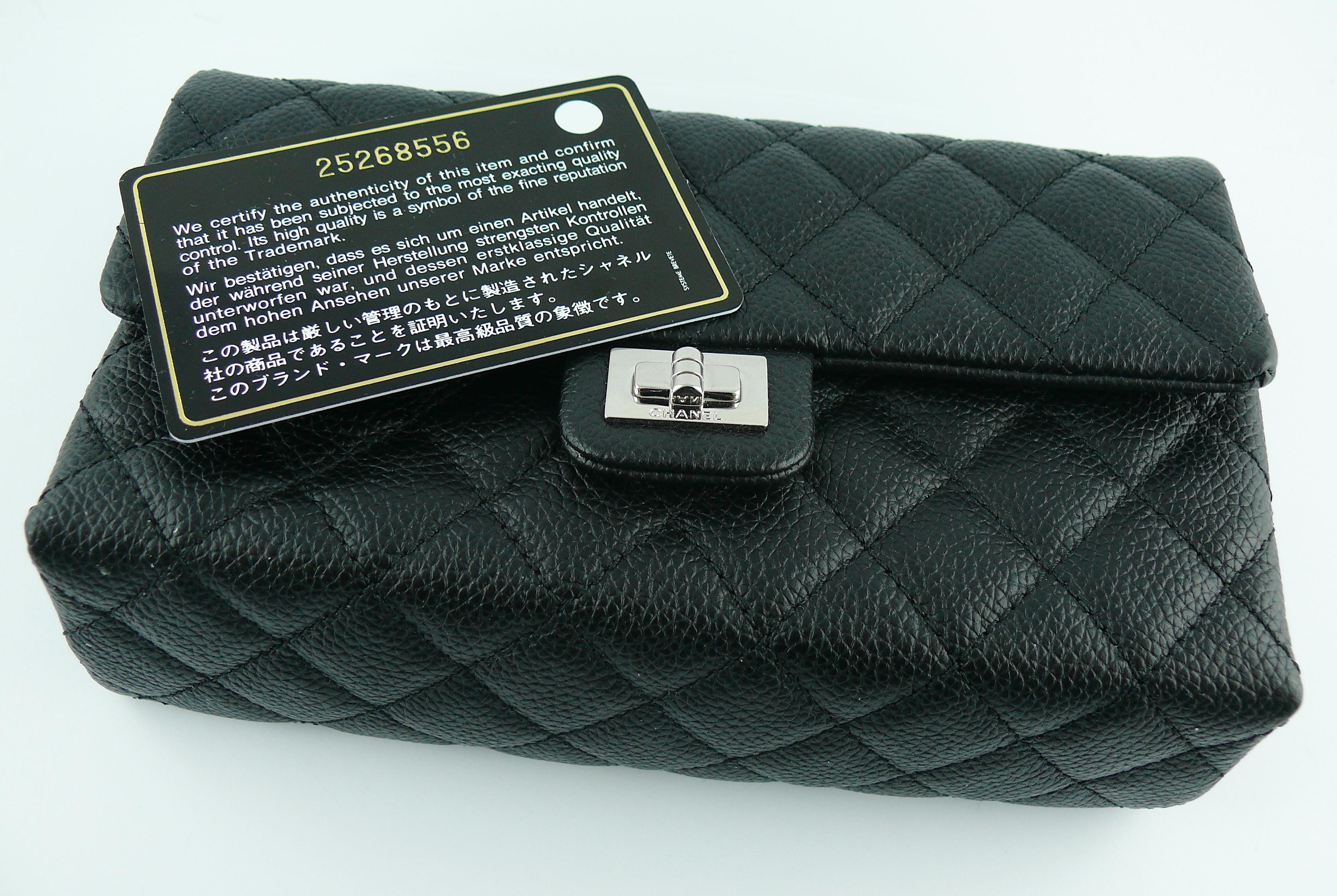 Chanel Uniform Black Quilted Grained Leather Waist-Belt Bag In Excellent Condition In Nice, FR