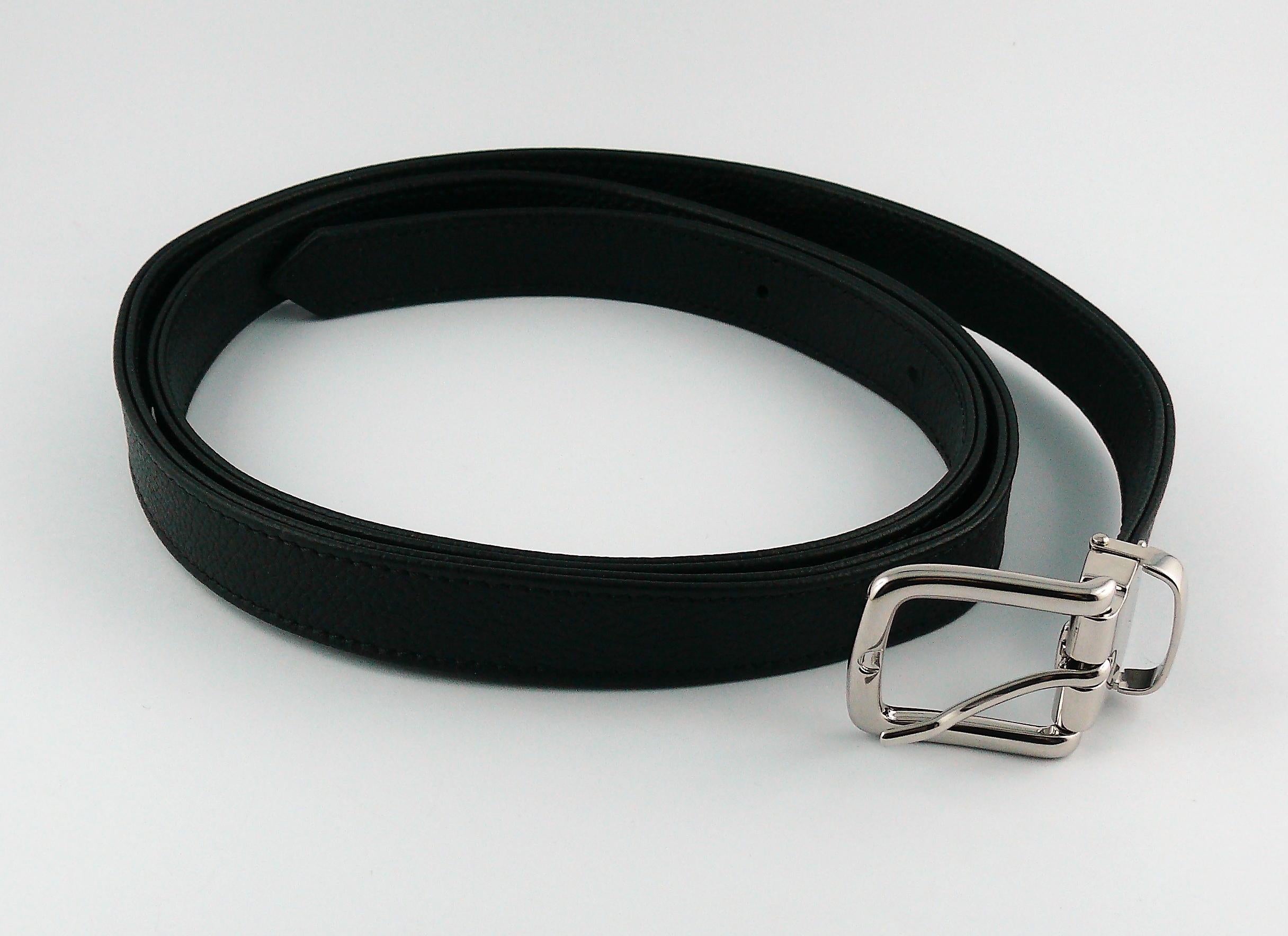 Chanel Uniform Black Quilted Grained Leather Waist-Belt Bag 9