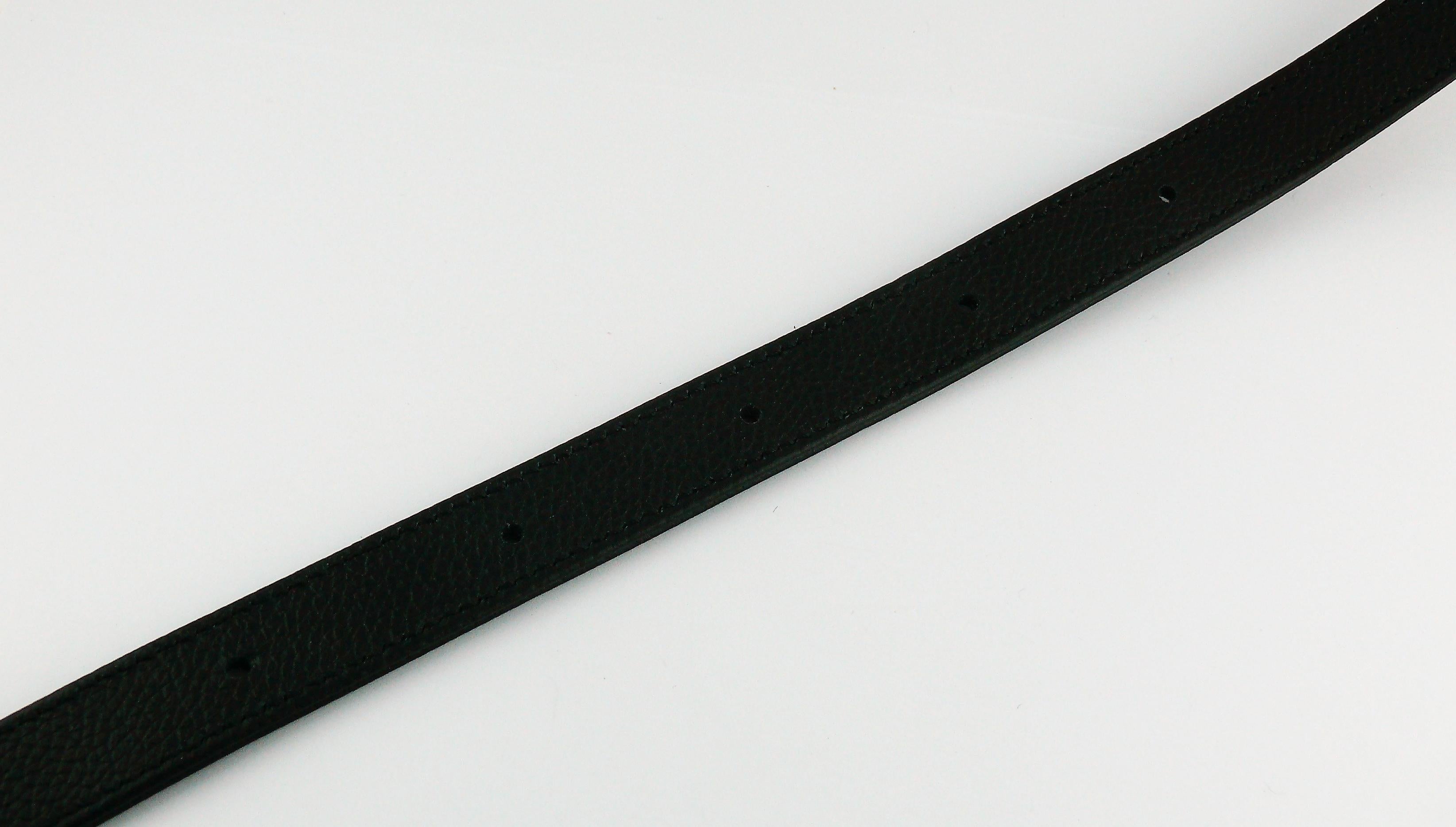 Chanel Uniform Black Quilted Grained Leather Waist-Belt Bag 11